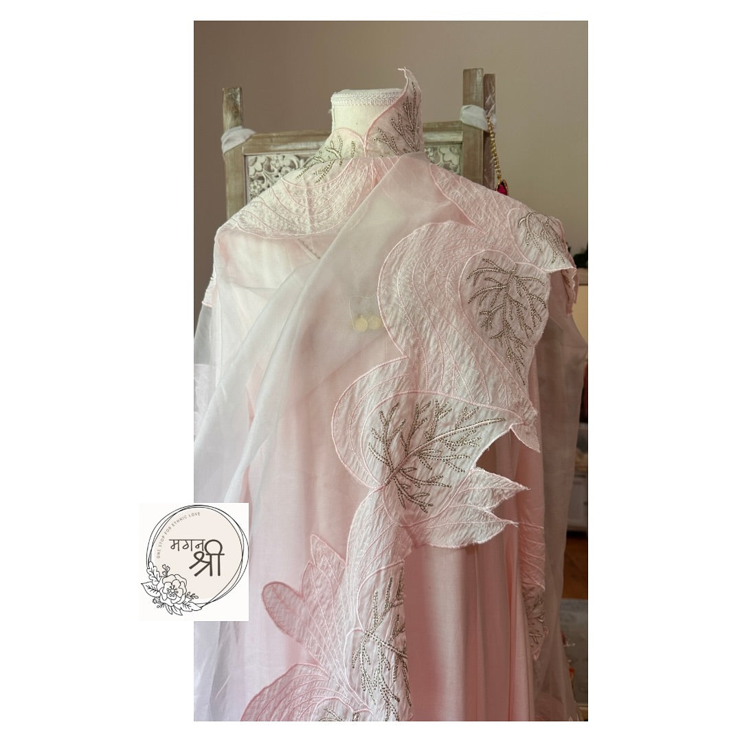 Gulab Pari — Blush Pink Organza Dupatta Kurta Set