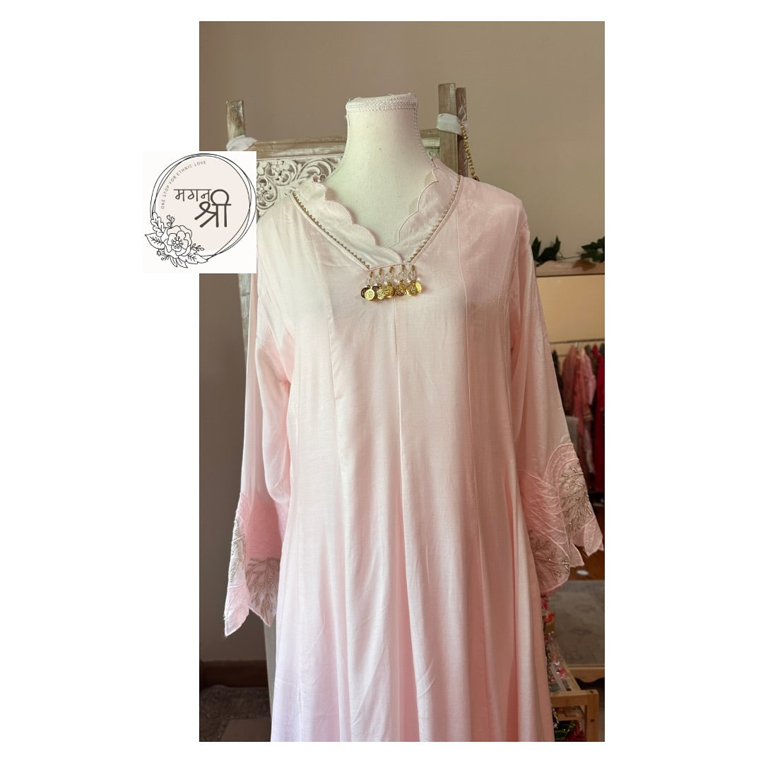 Gulab Pari — Blush Pink Organza Dupatta Kurta Set