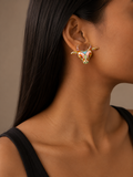 Meenakari Nandi Stud Earrings
