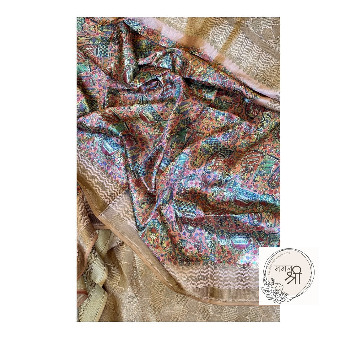 Royal Madhubani Muse Saree