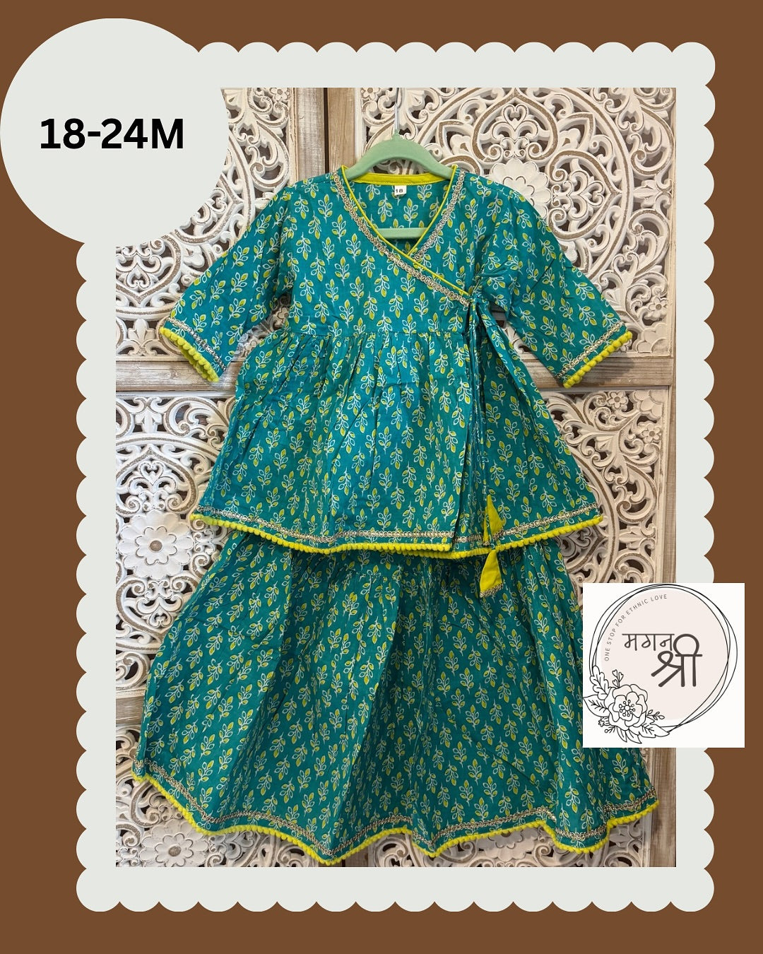 Toddler Girls Angrakha Skirt Set