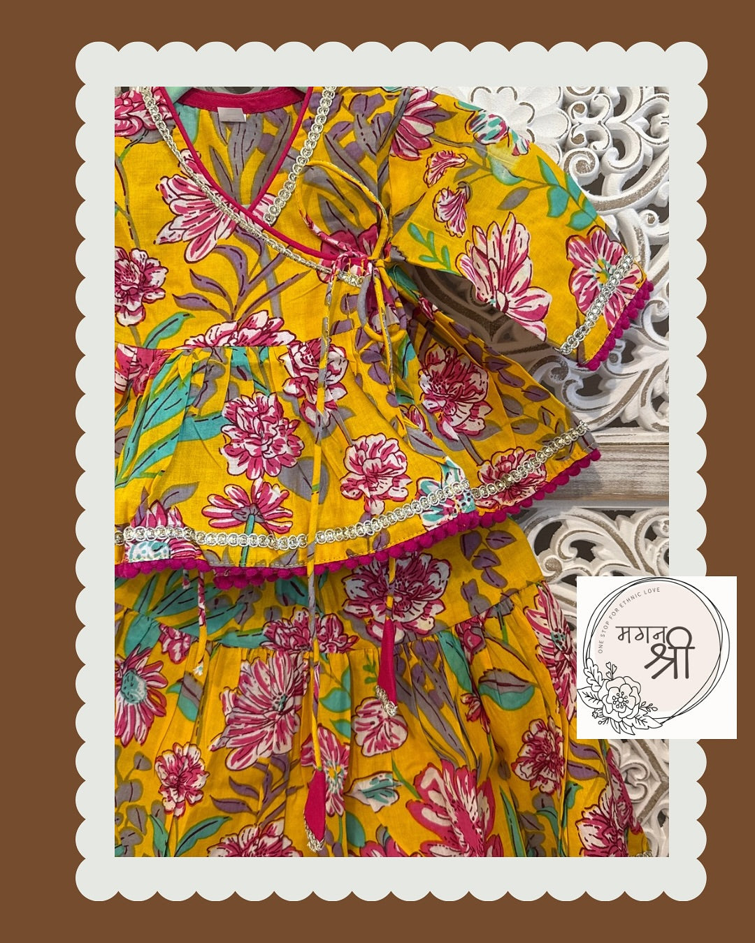 Toddler Girls Angrakha Skirt Set