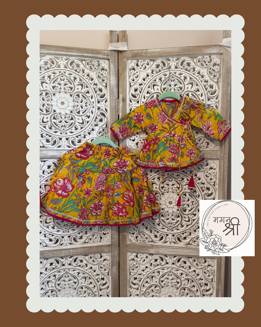Toddler Girls Angrakha Skirt Set