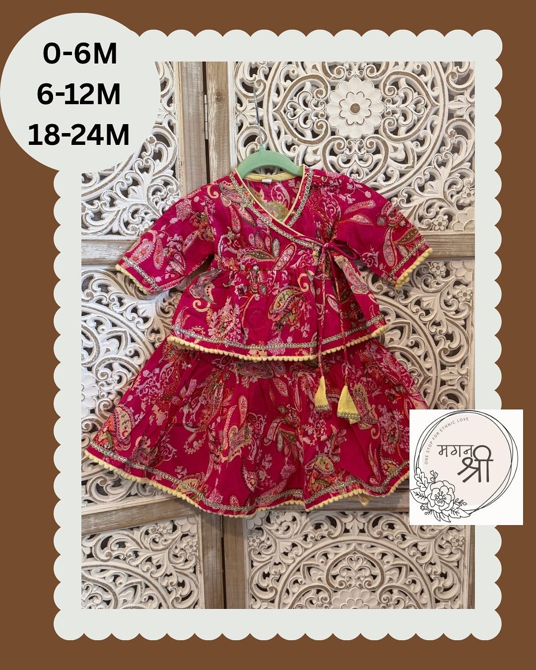 Toddler Girls Angrakha Skirt Set
