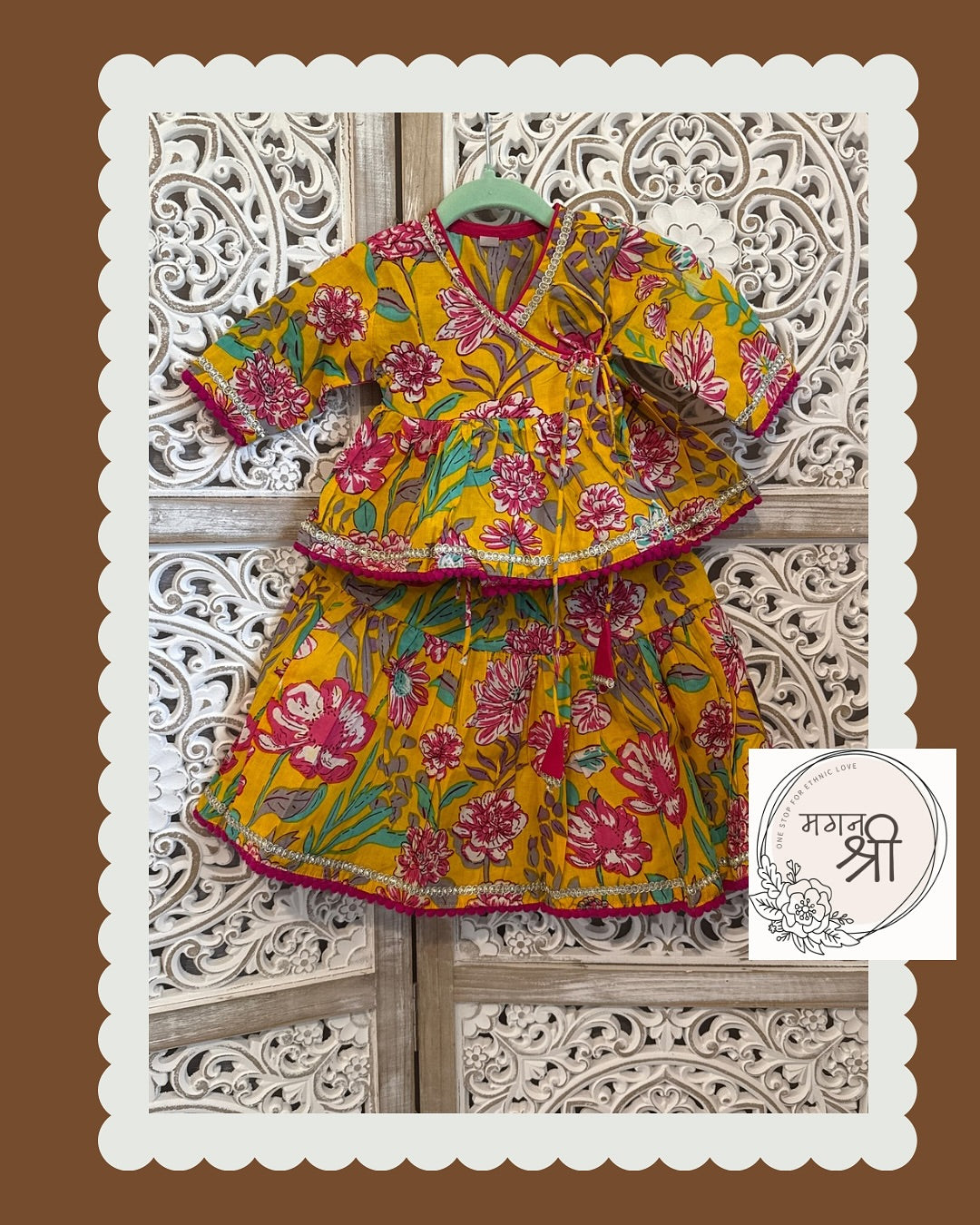 Toddler Girls Angrakha Skirt Set