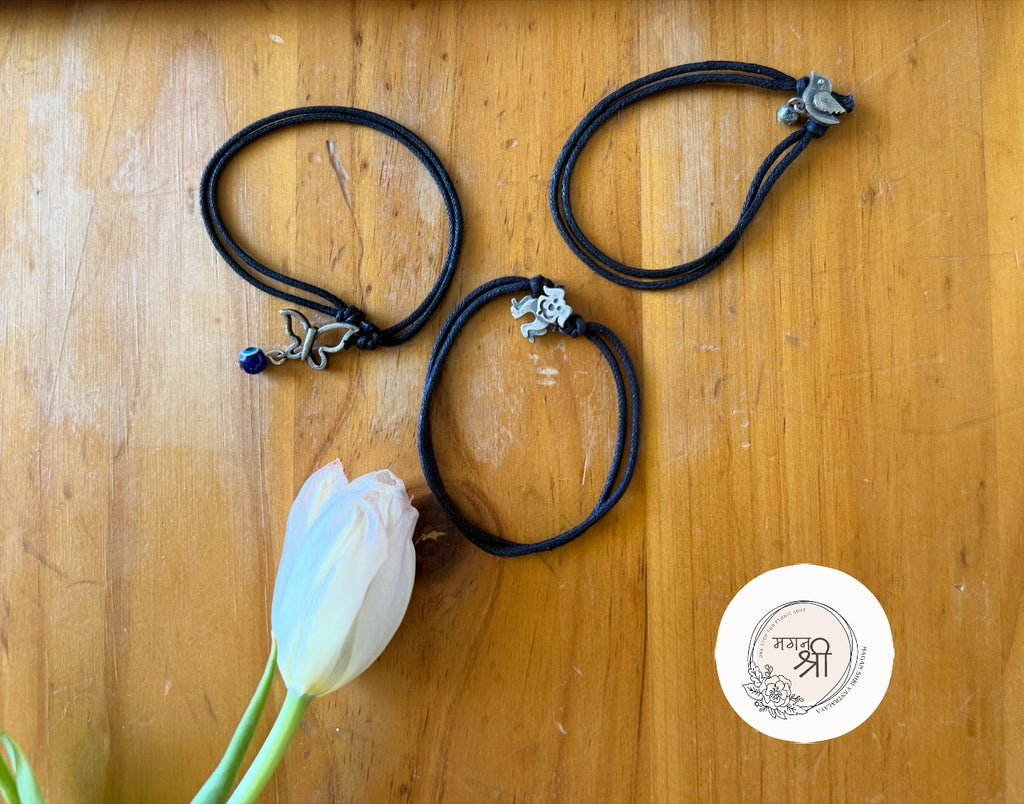 Adjustable Charm Drawstring Bracelet & Anklet – 2-in-1 Minimal Charm Jewellery