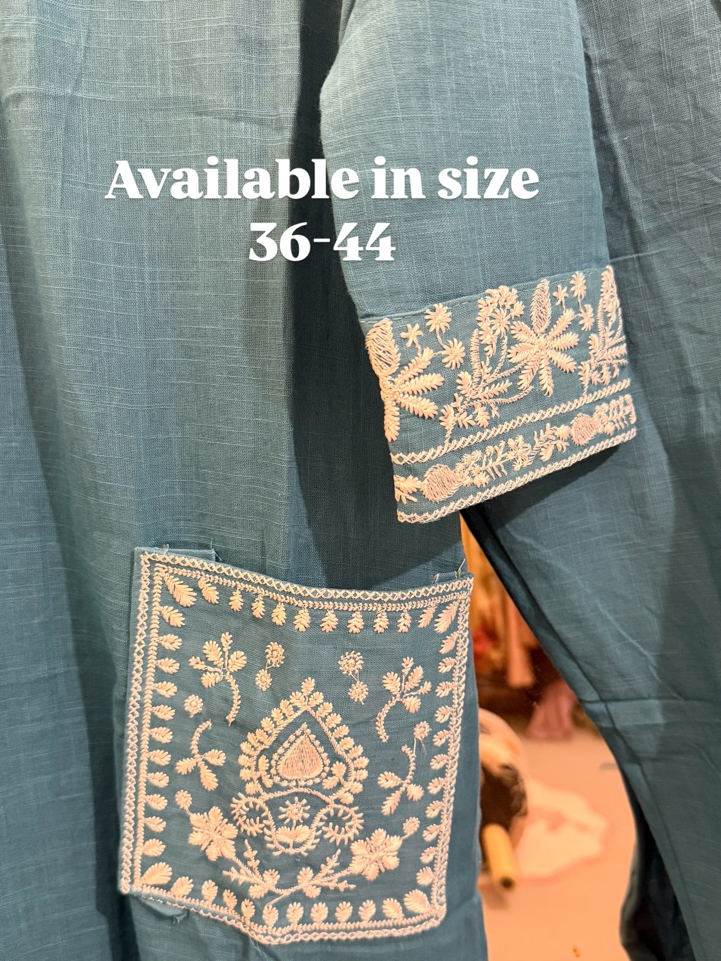 Azure Grace Embroidered Co-Ord Set