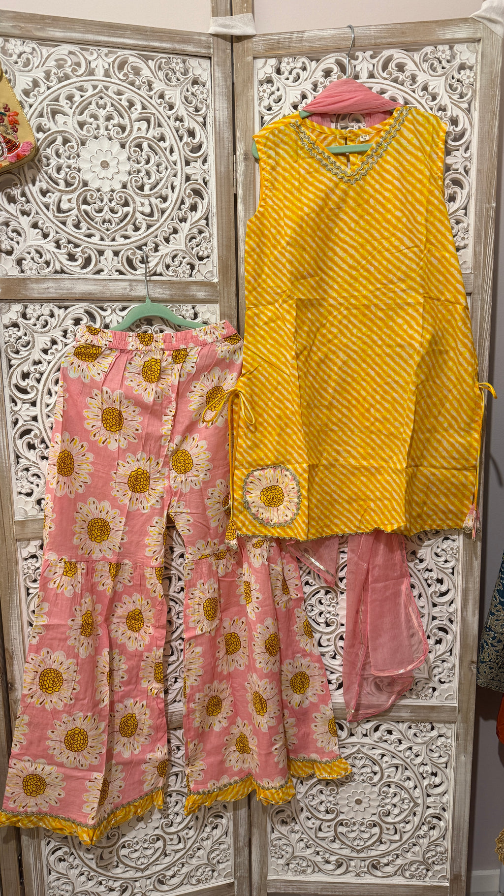 Sunshine Gulabo — Cotton Kurta Sharara Set
