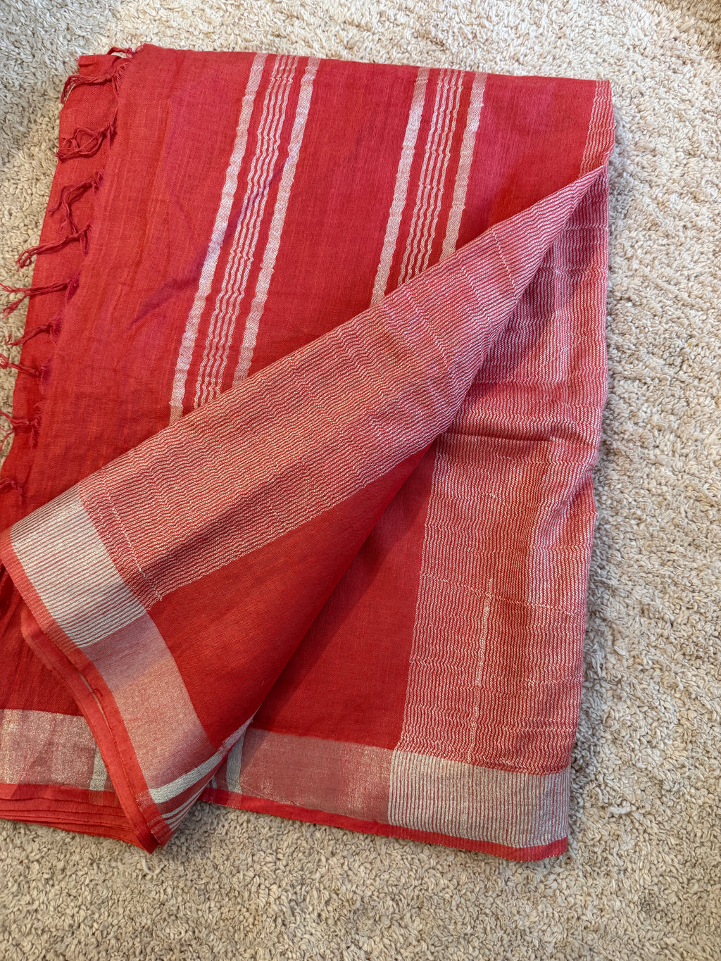 Rangrez Linen Saree | Traditional Indian Linen Saree