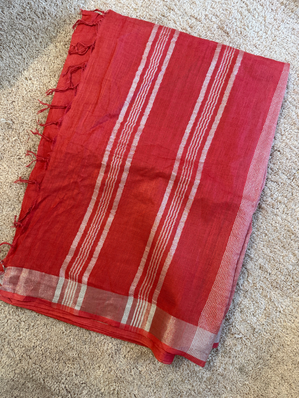Rangrez Linen Saree | Traditional Indian Linen Saree