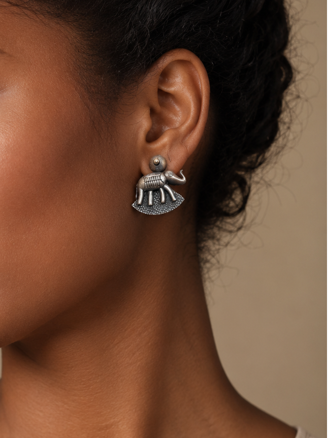 Royal Elephant Stud Earrings