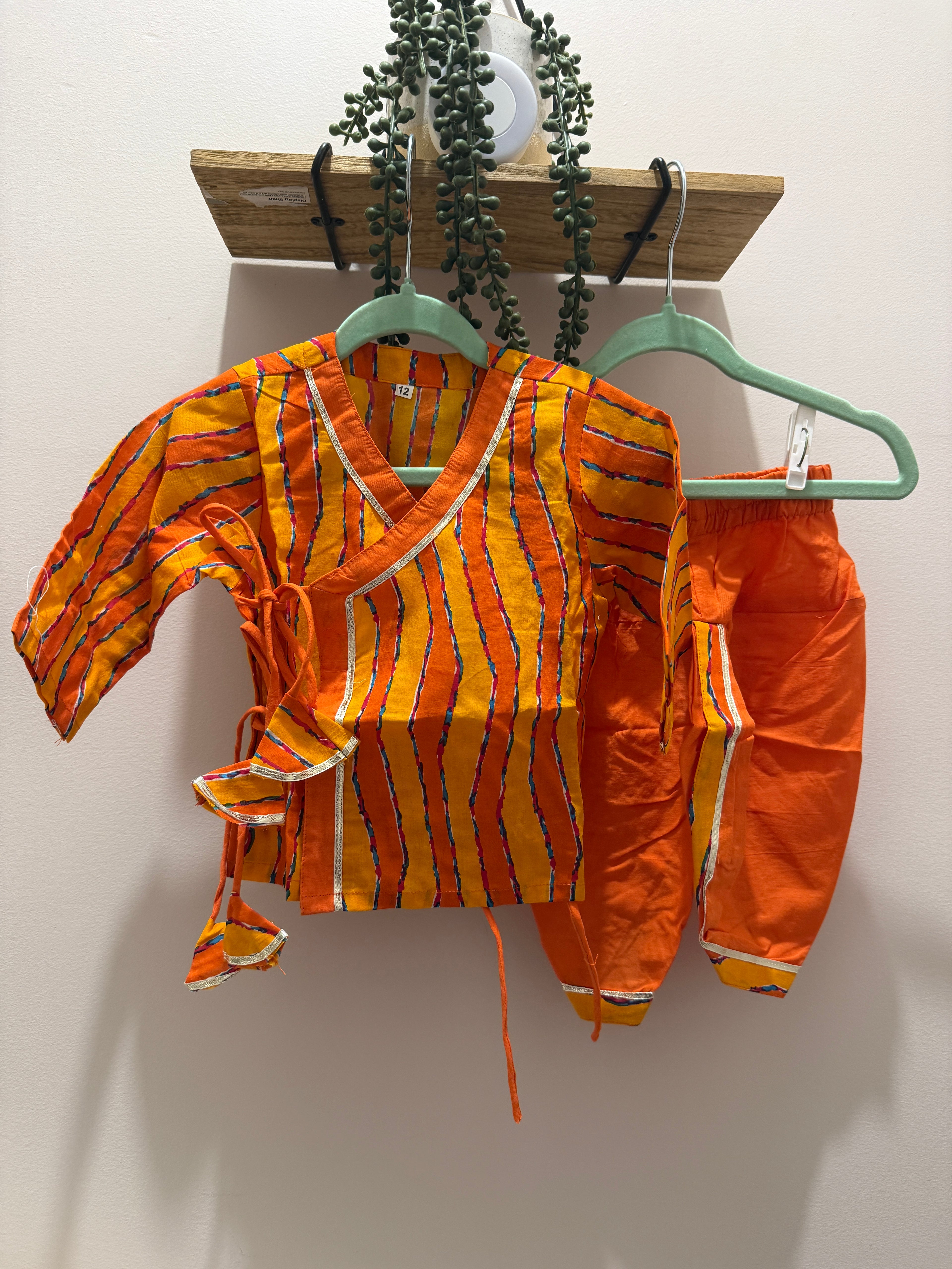 Kesari Raja — Boys Cotton Angrakha Dhoti Set