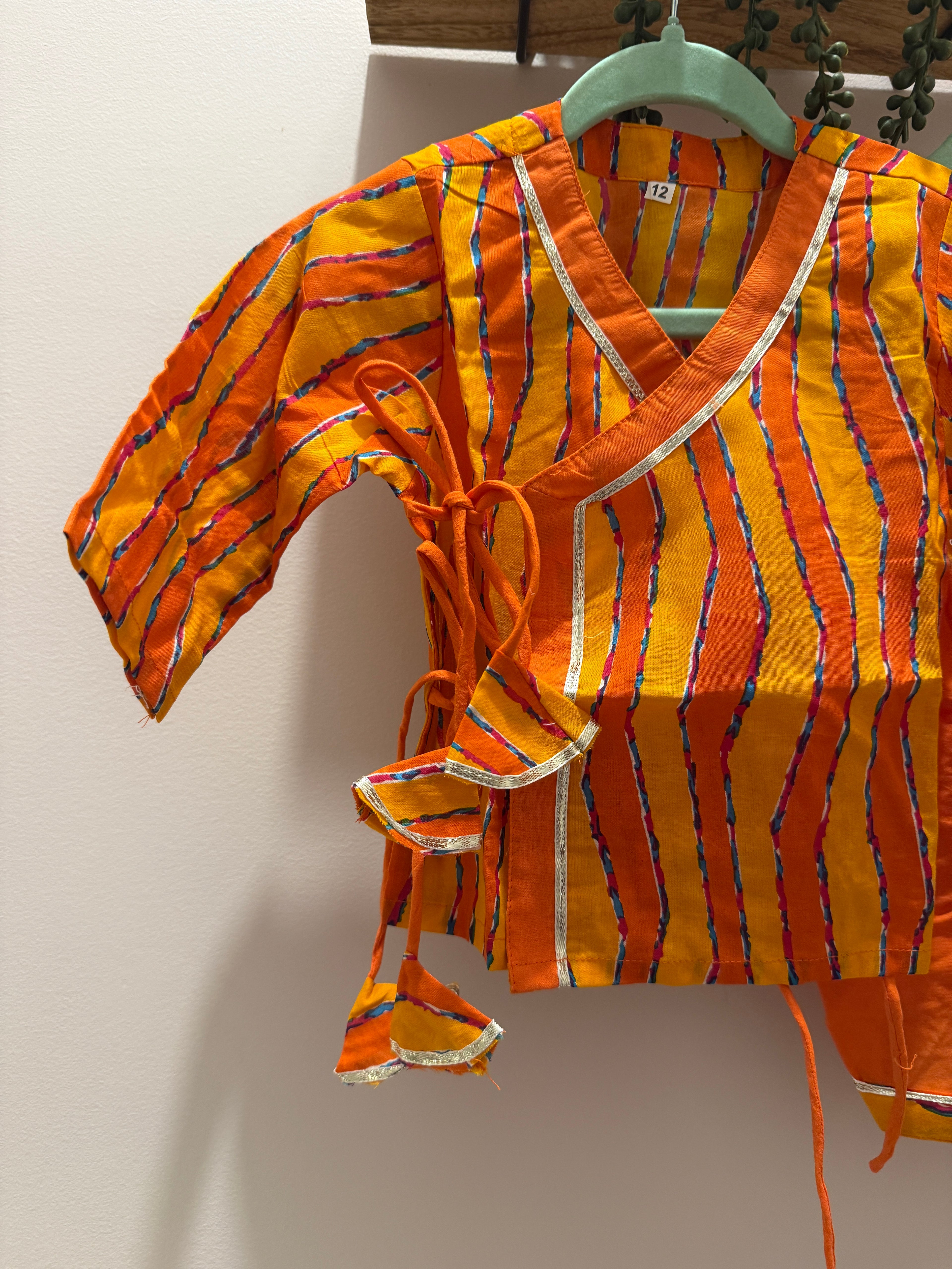 Kesari Raja — Boys Cotton Angrakha Dhoti Set