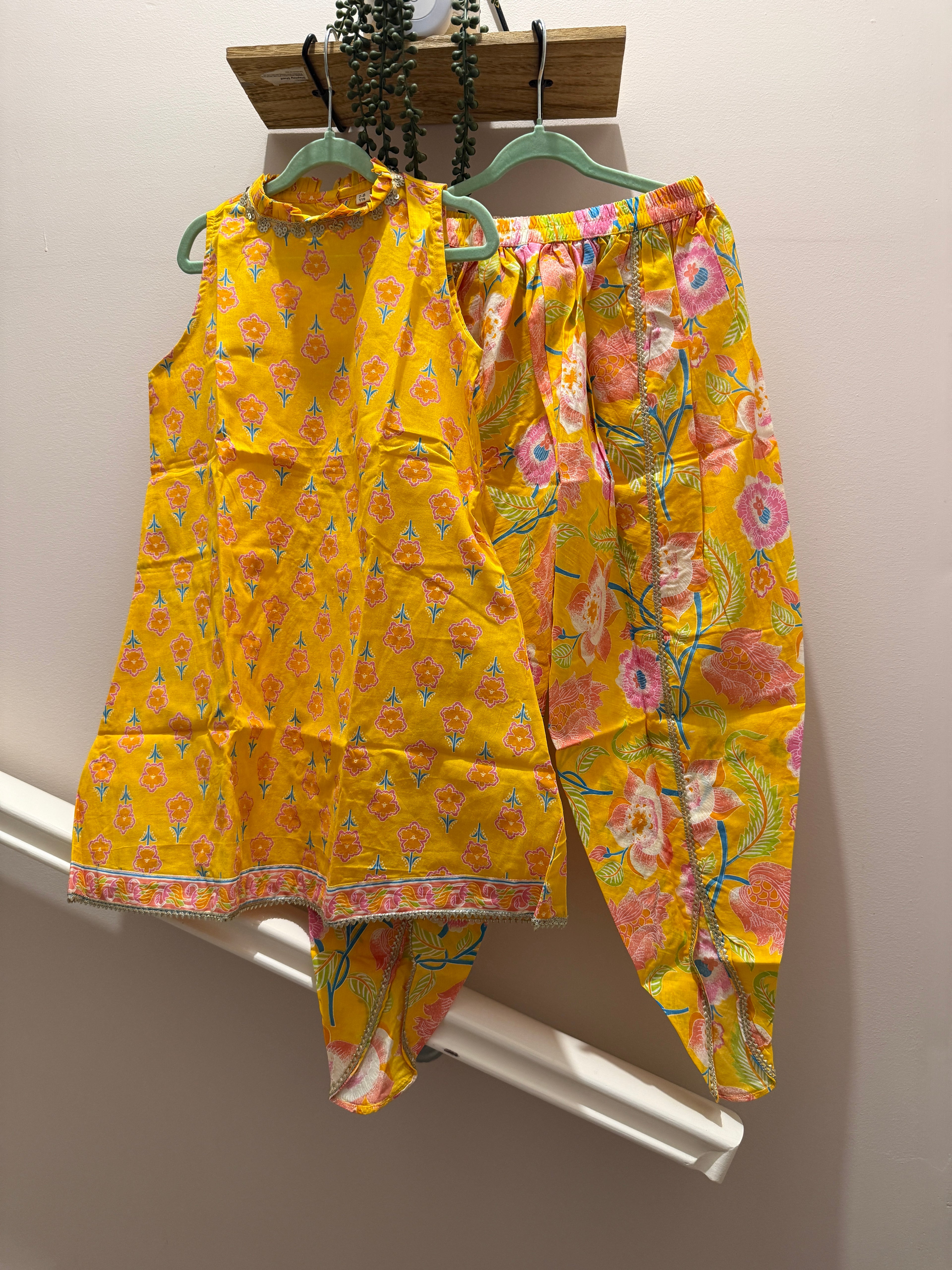 Phool Pari — Girls Cotton A-Line Kurta Tulip Pants Set