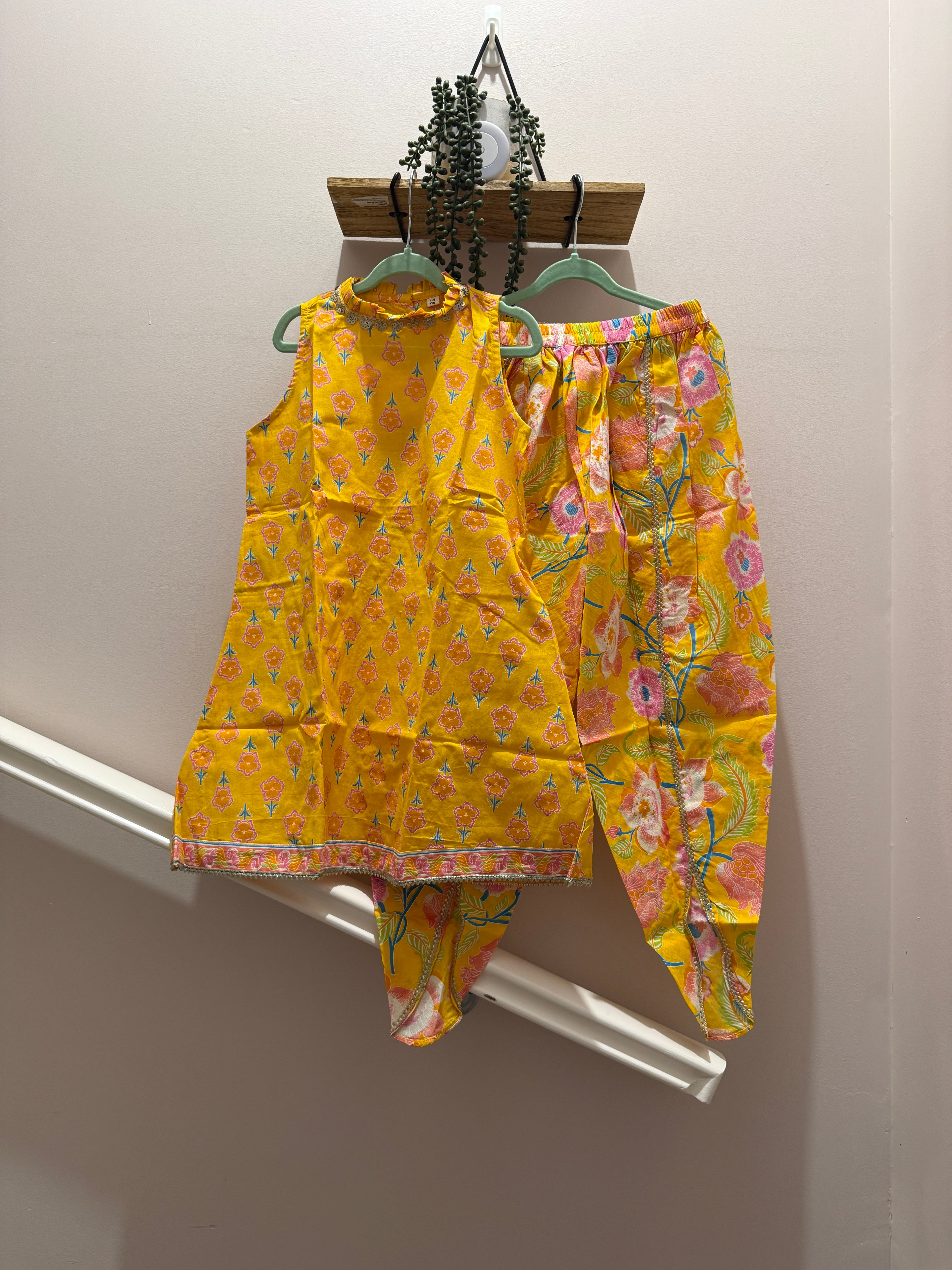 Phool Pari — Girls Cotton A-Line Kurta Tulip Pants Set