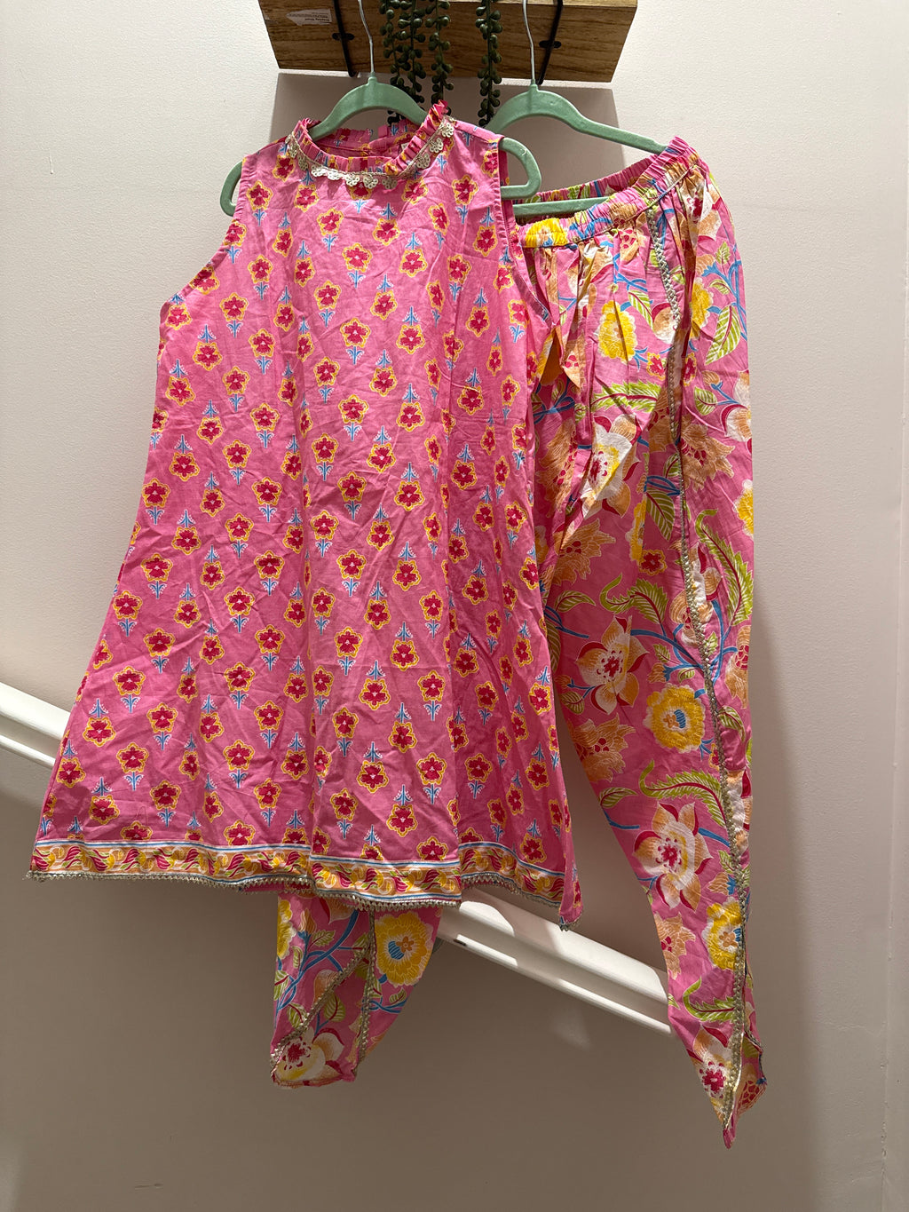 Phool Pari — Girls Cotton A-Line Kurta Tulip Pants Set