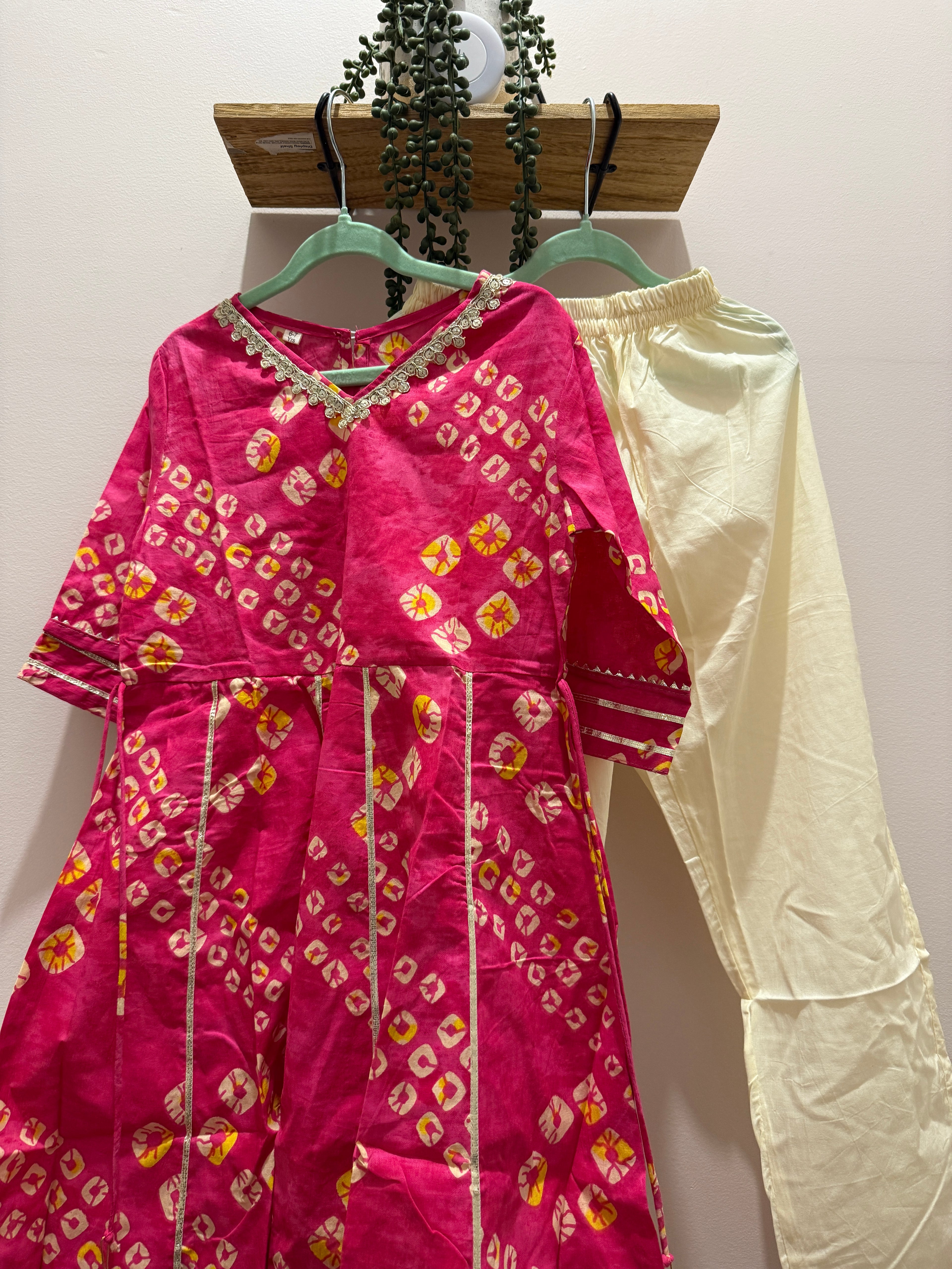 Rani Bandhani — Girls Cotton Anarkali Co-Ord Set