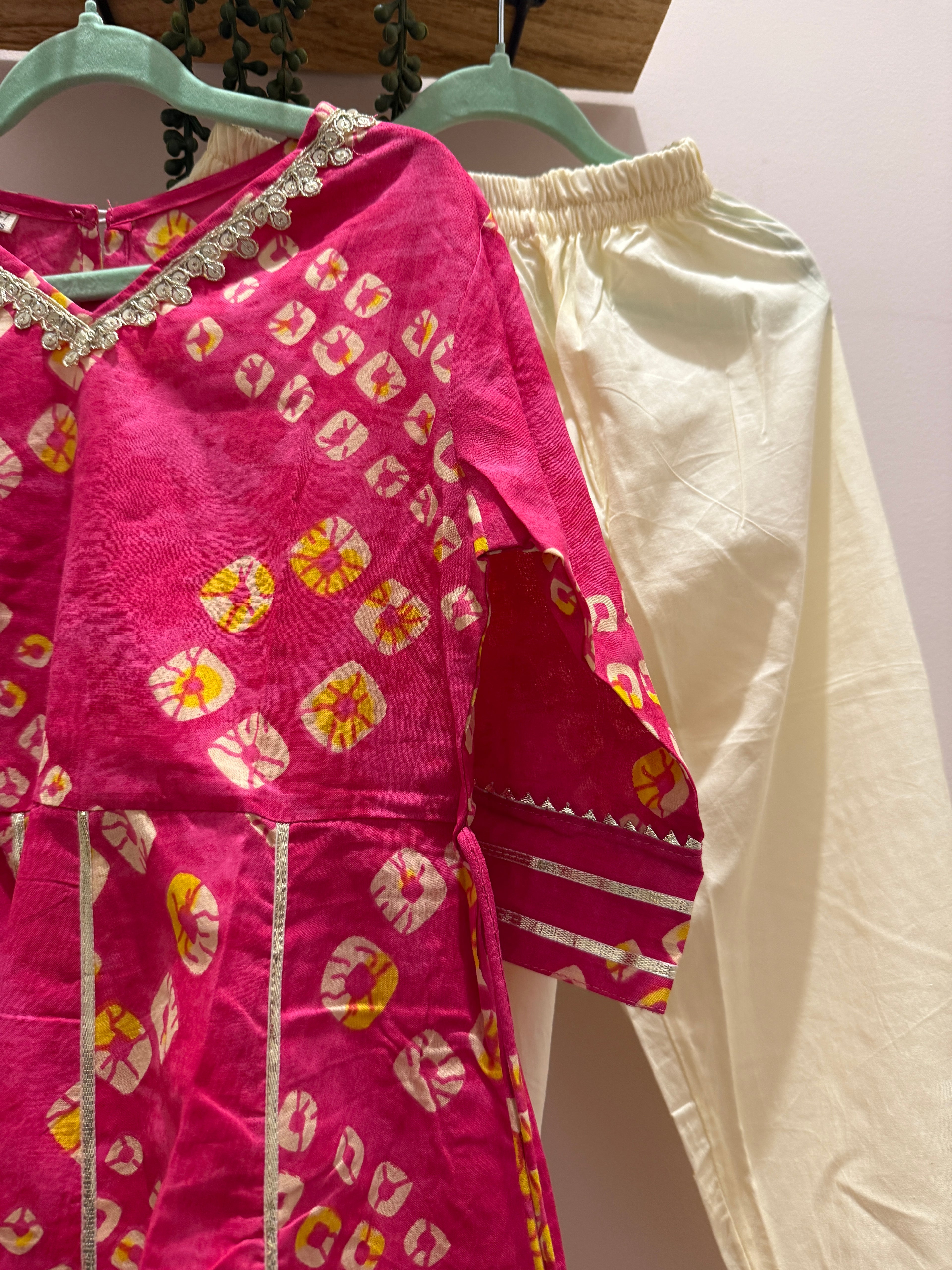 Rani Bandhani — Girls Cotton Anarkali Co-Ord Set