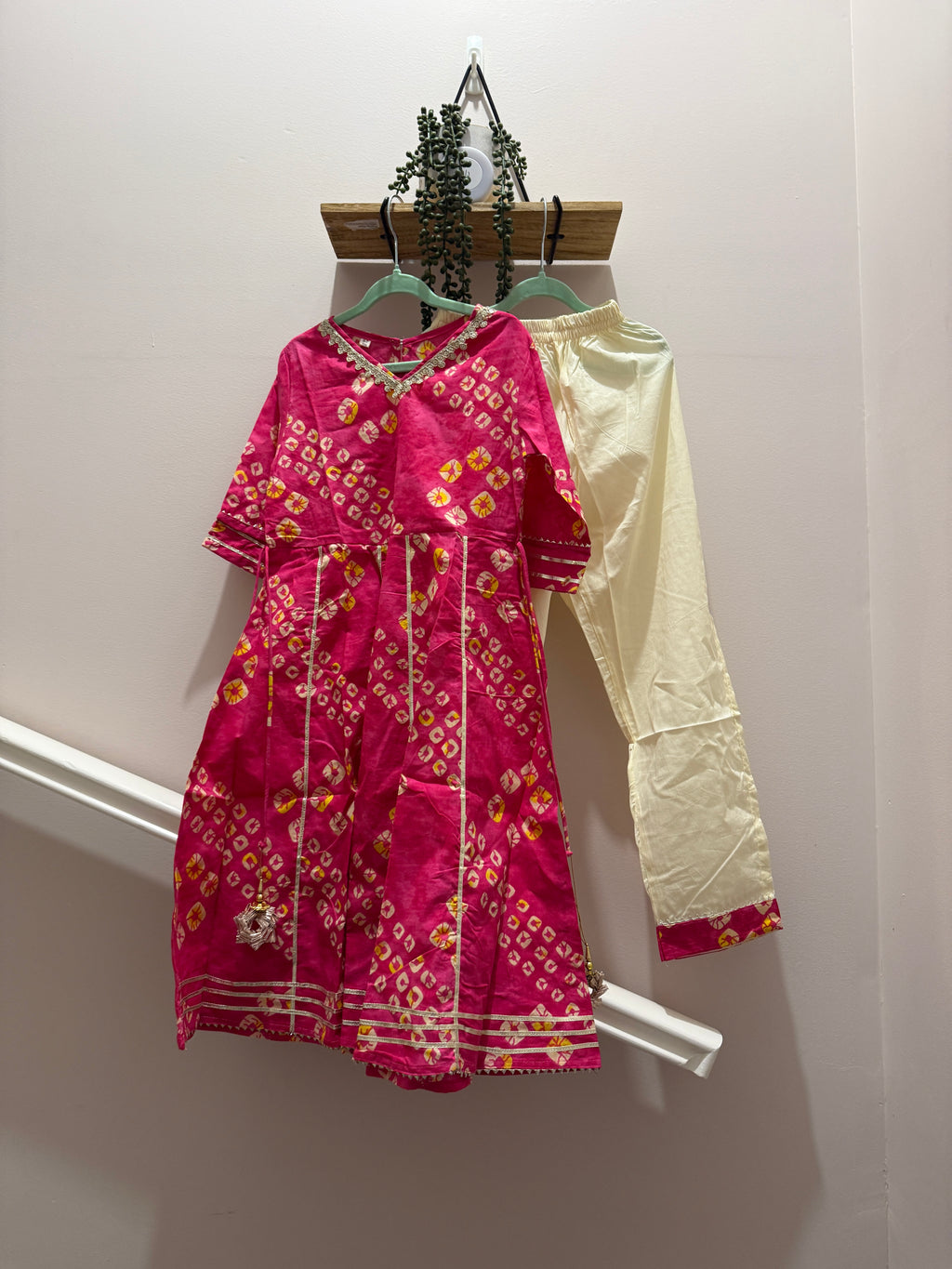 Rani Bandhani — Girls Cotton Anarkali Co-Ord Set