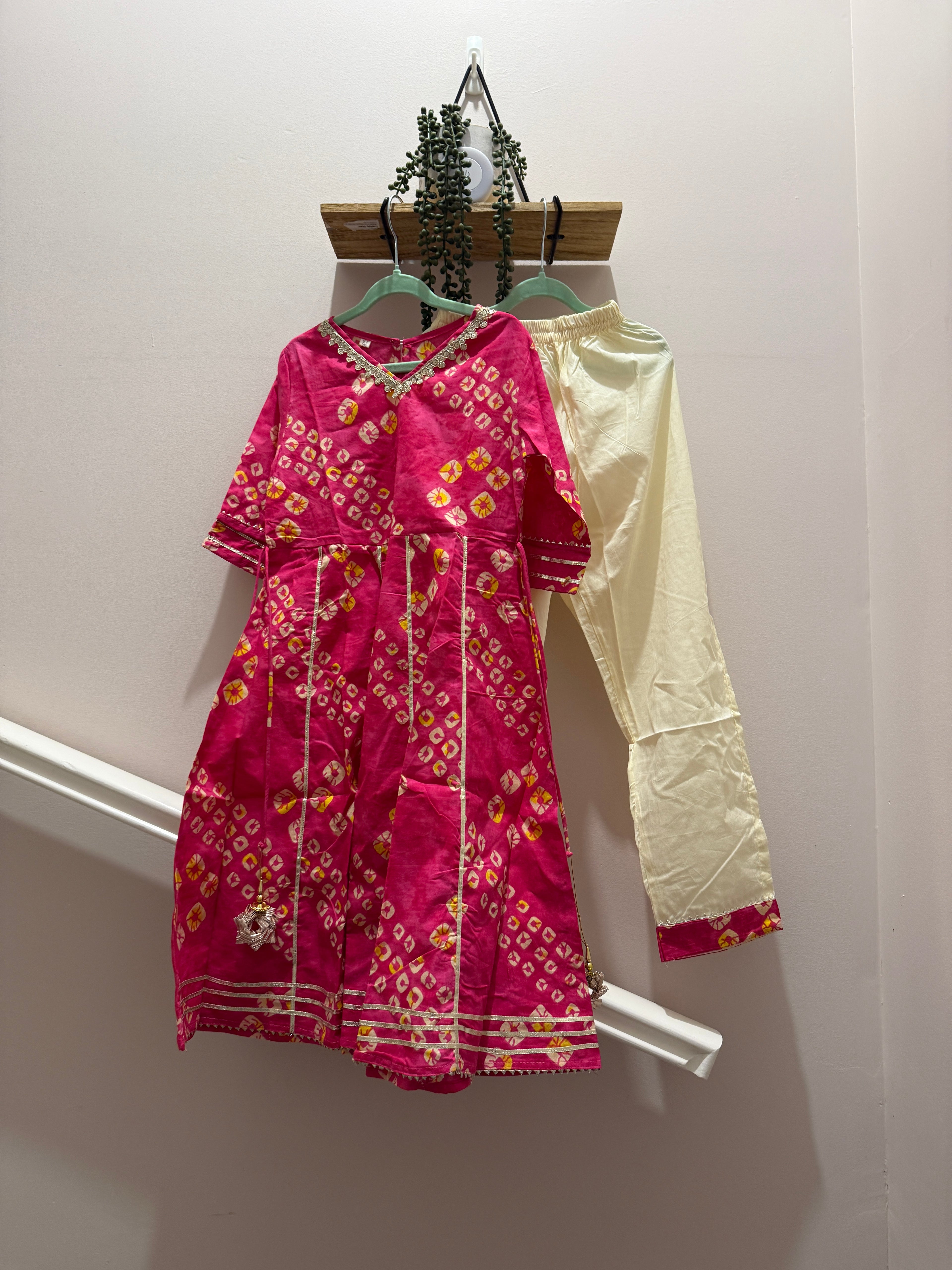 Rani Bandhani — Girls Cotton Anarkali Co-Ord Set