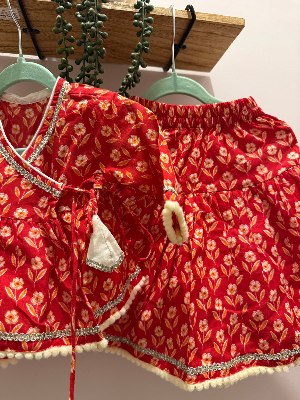 Gulaal Pari — Infant Girls Cotton Angrakha Skirt Set