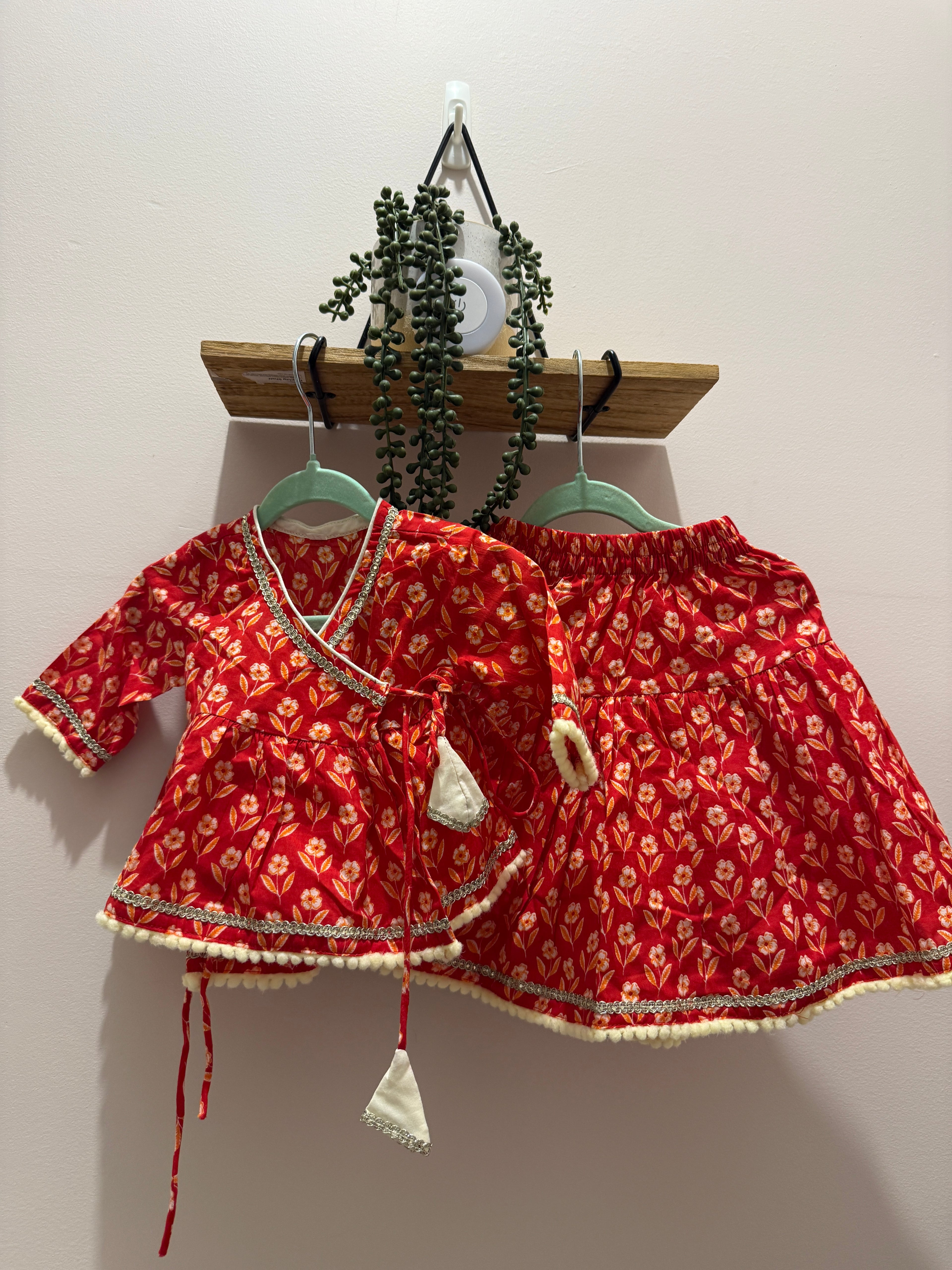 Gulaal Pari — Infant Girls Cotton Angrakha Skirt Set