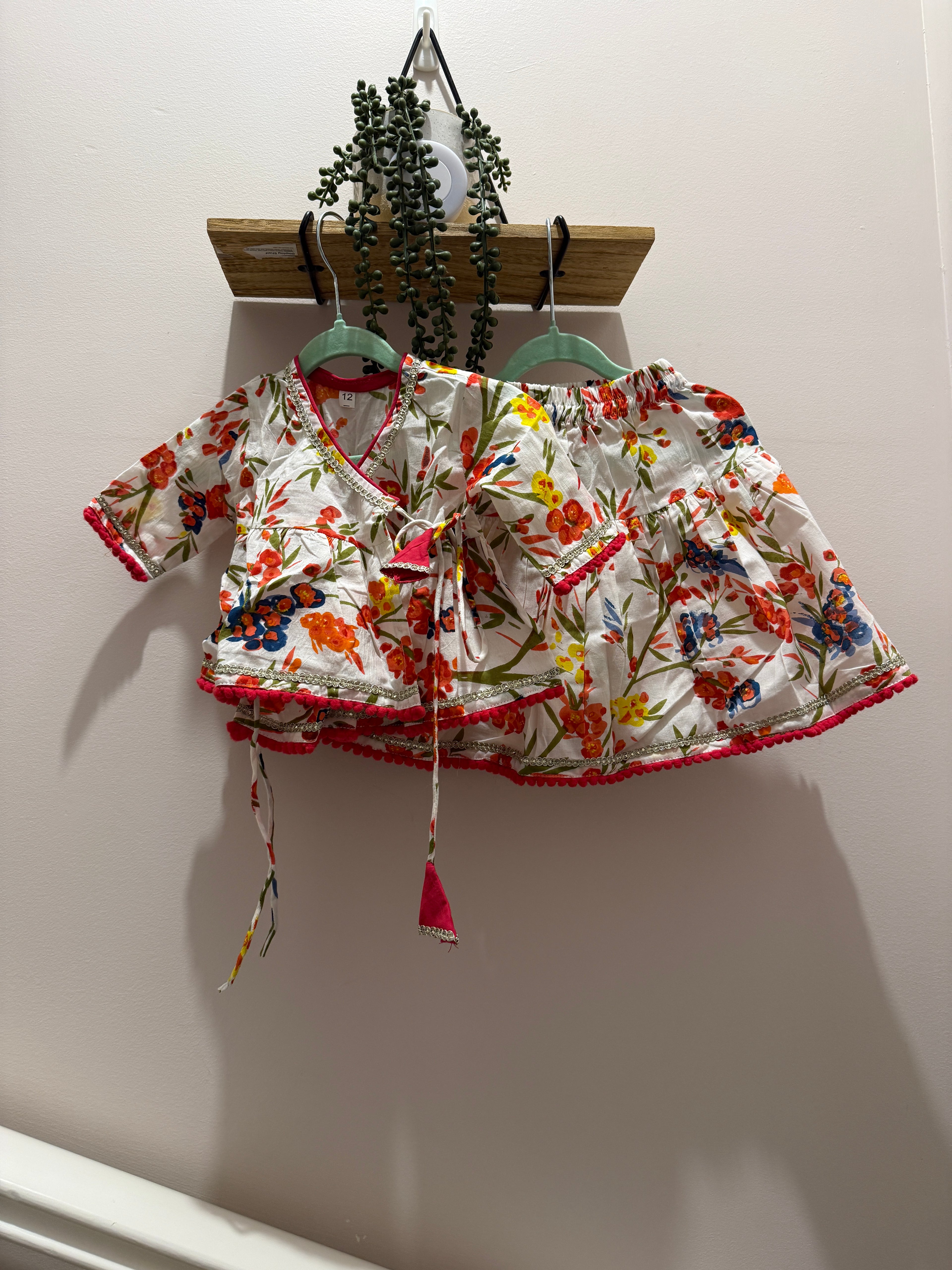 Phool Bahar — Infant Girls Cotton Angrakha Skirt Set