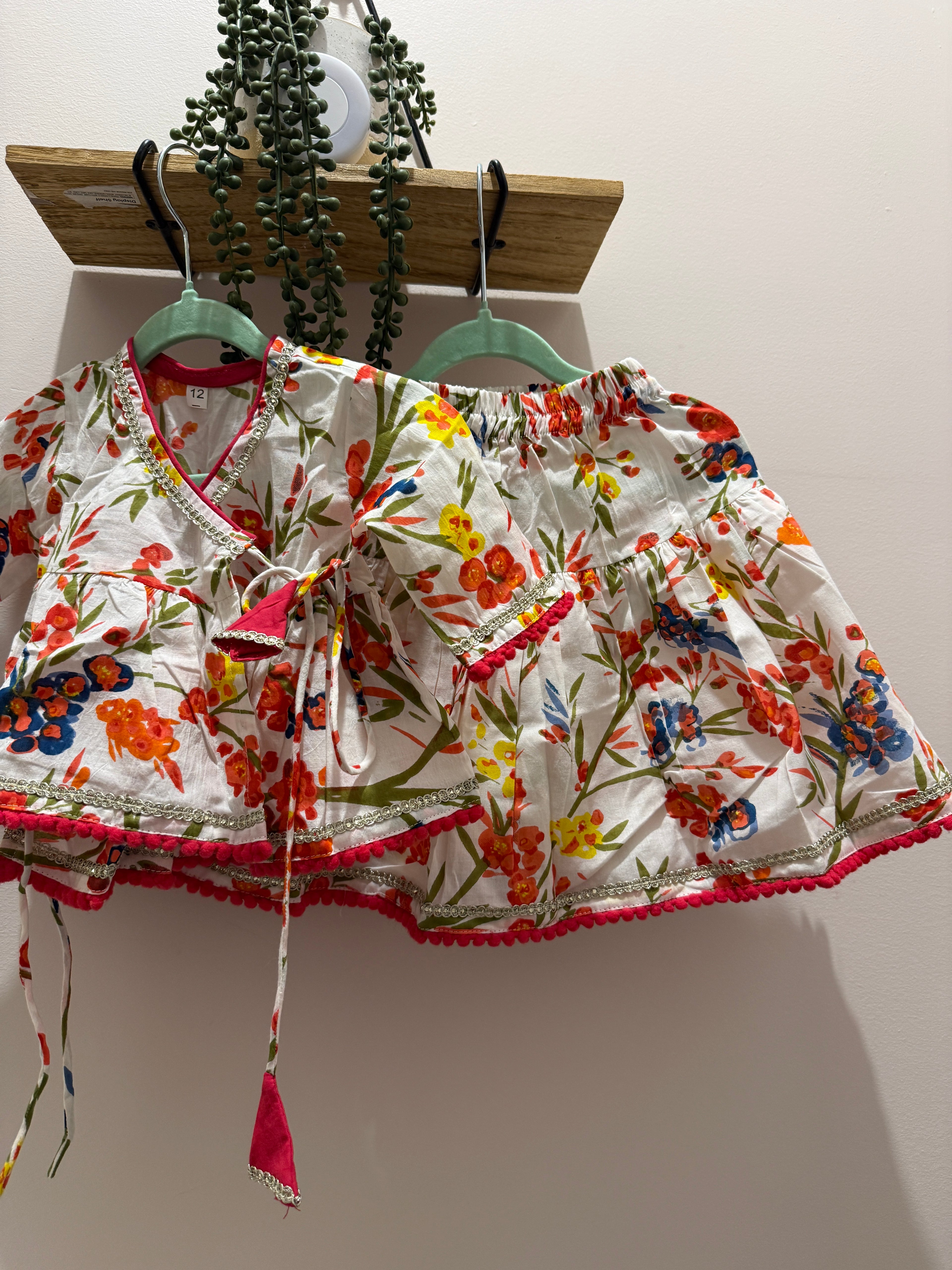 Phool Bahar — Infant Girls Cotton Angrakha Skirt Set
