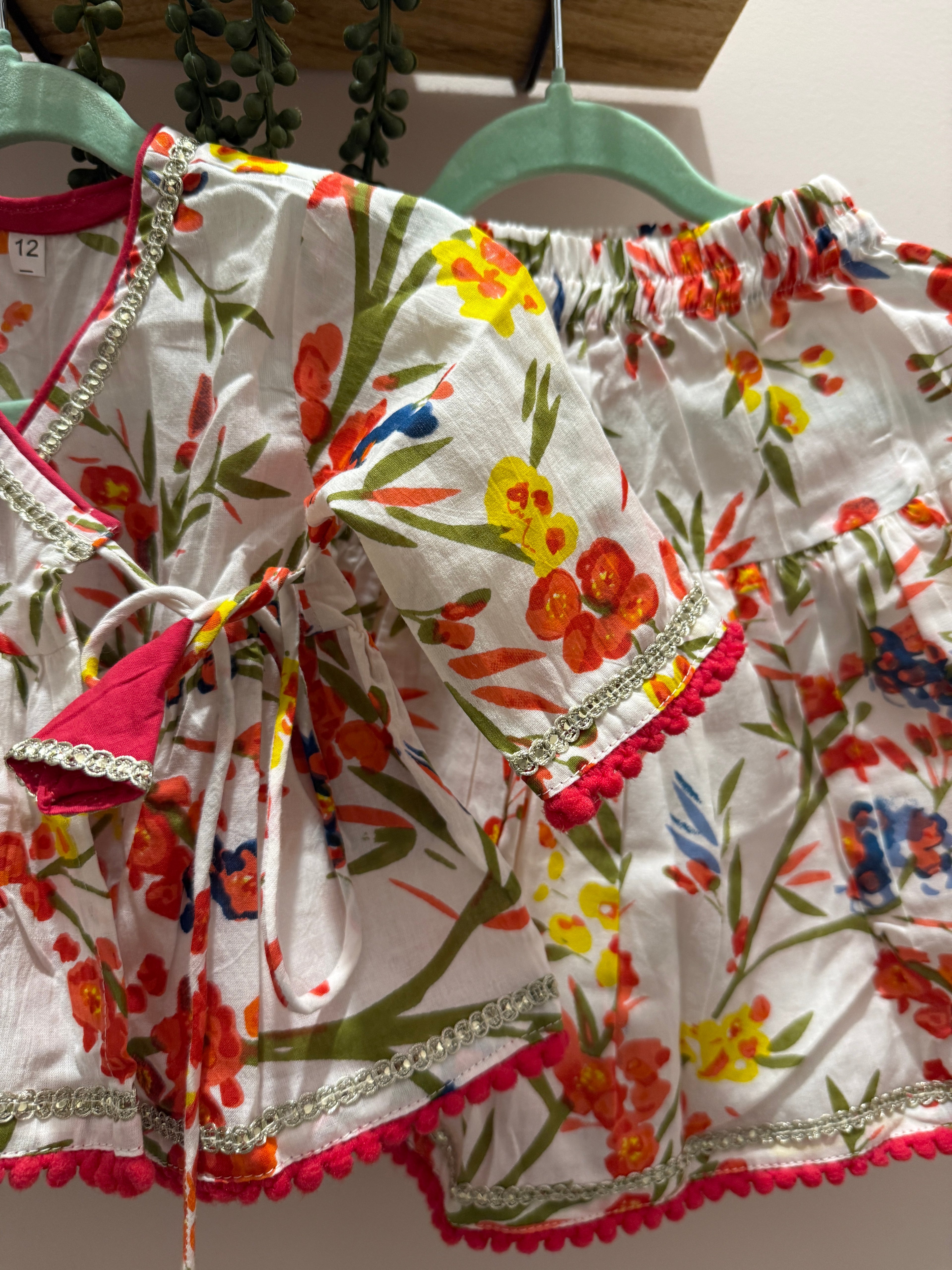 Phool Bahar — Infant Girls Cotton Angrakha Skirt Set