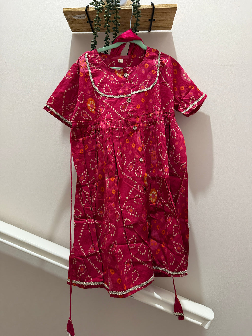 Sindoori Bandhani — Girls Cotton Suit