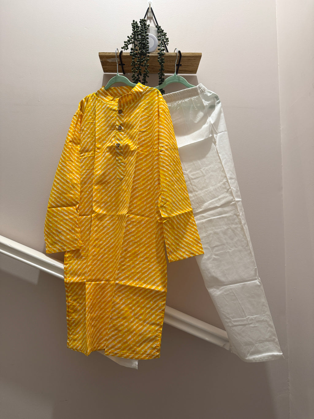 Haldi Leheriya — Boys Cotton Kurta Pyjama Set