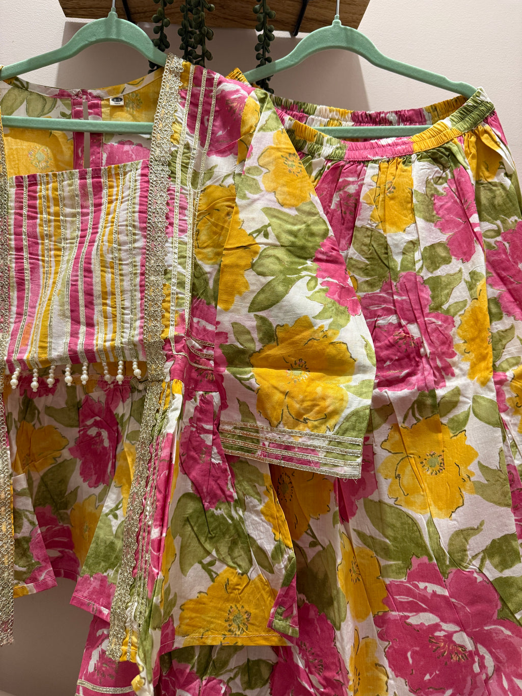 Rang Bahar — Girls Cotton Jacket cut Top Skirt Set