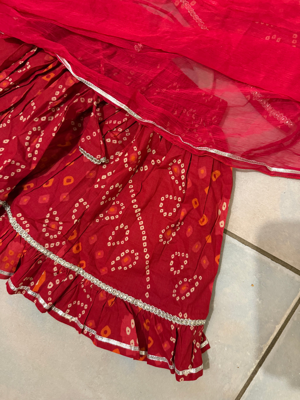 Baby Girls Bandhani Lehenga Set