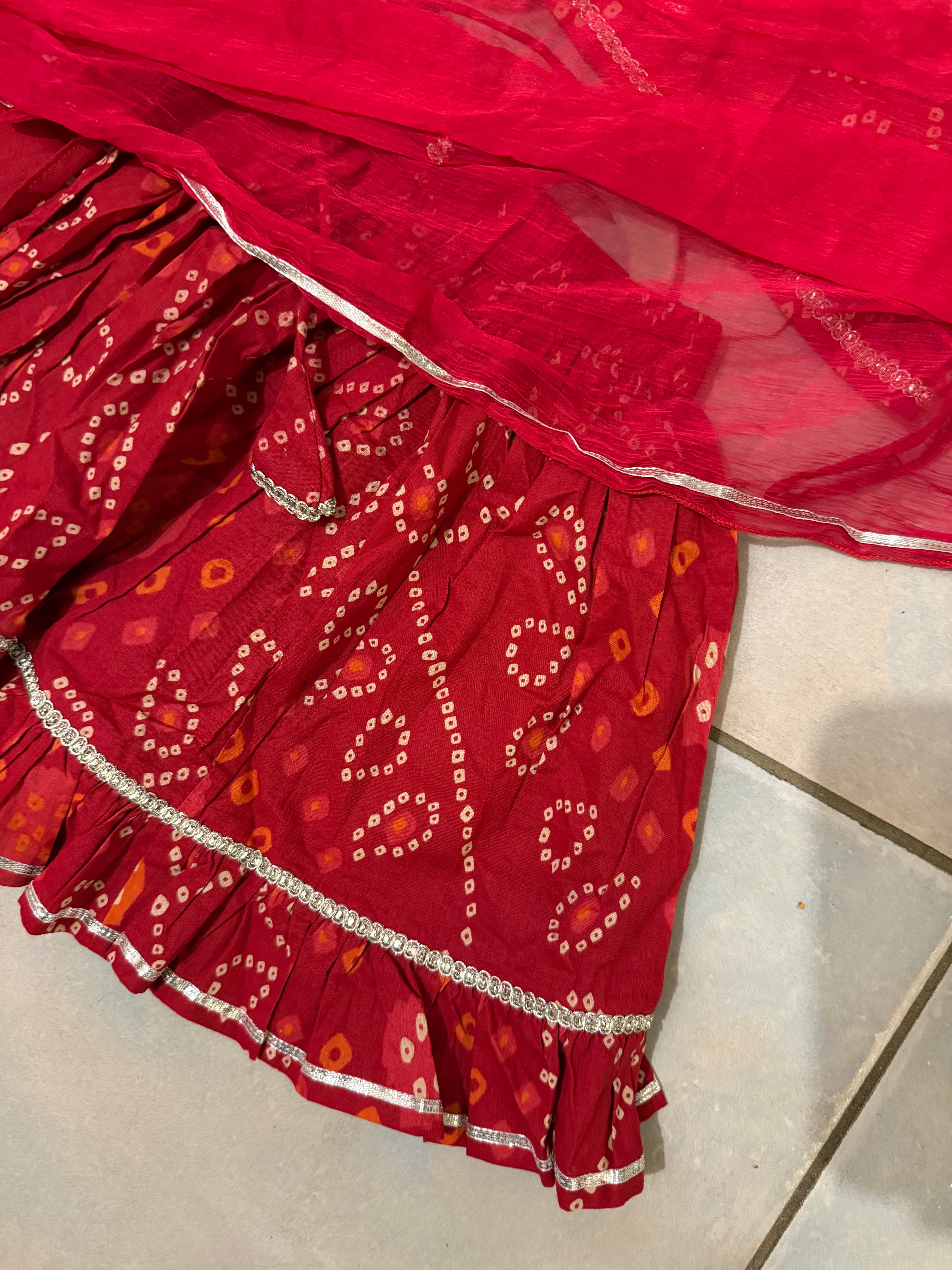 Baby Girls Bandhani Lehenga Set