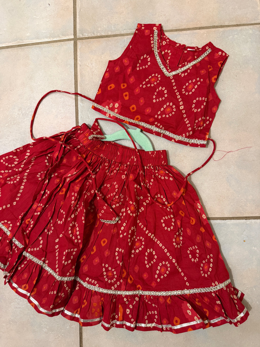 Baby Girls Bandhani Lehenga Set