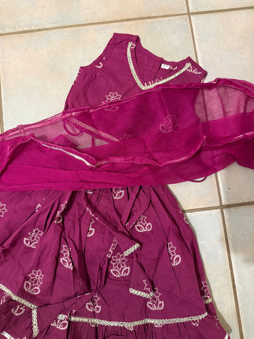 Baby Girls Bandhani Lehenga Set