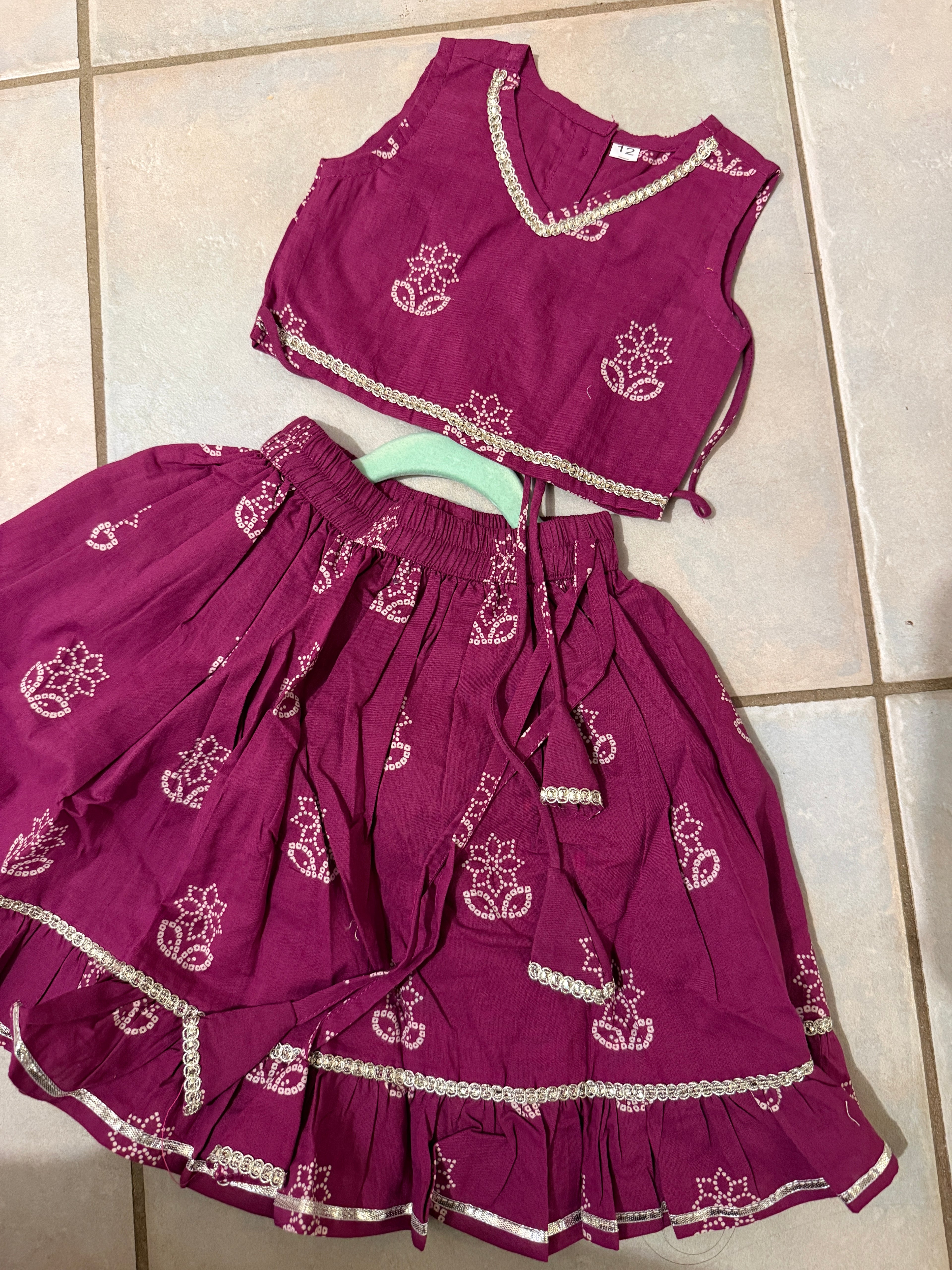 Baby Girls Bandhani Lehenga Set