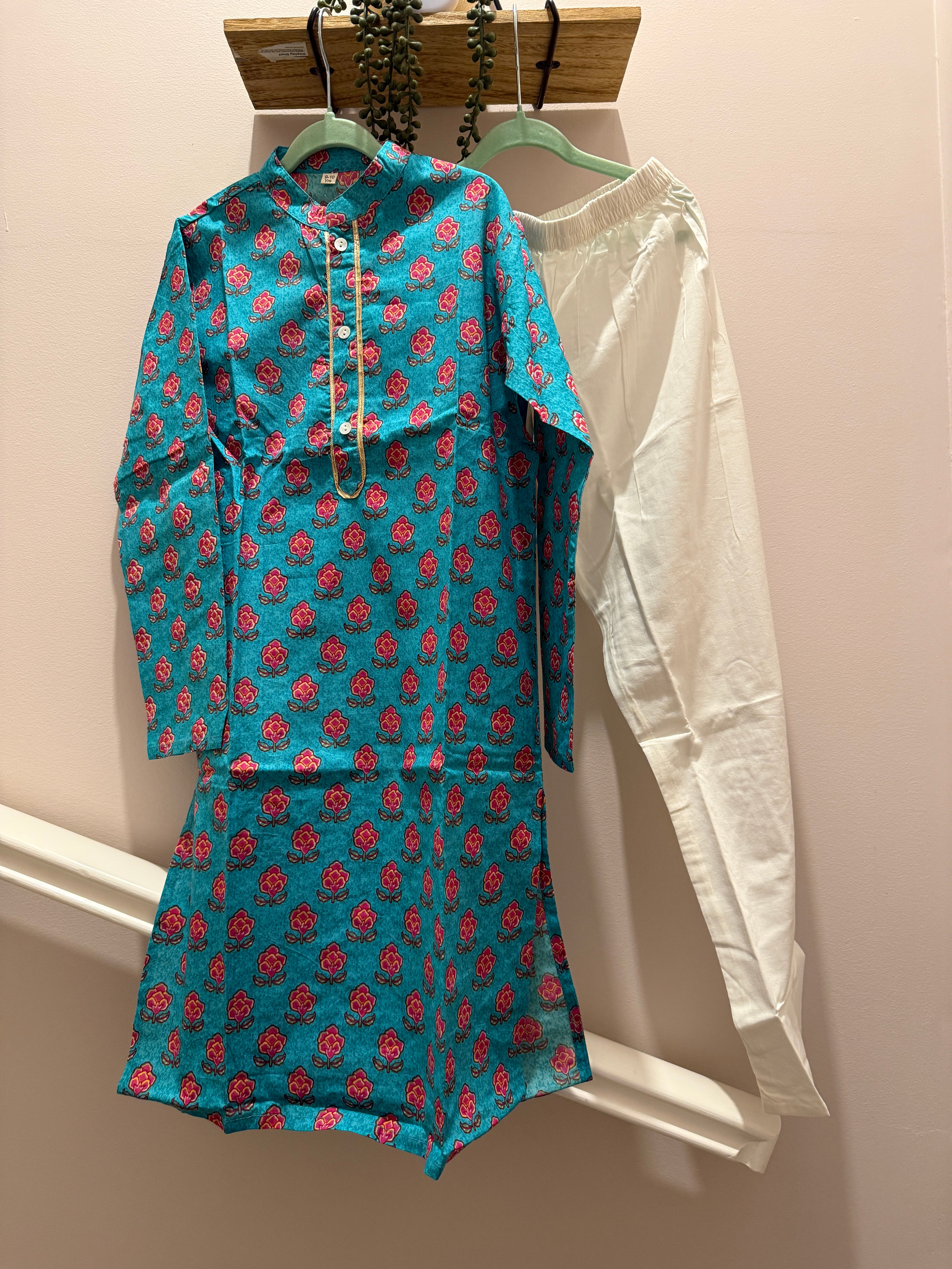 Firozi Champ — Boys Cotton Kurta Pyjama Set