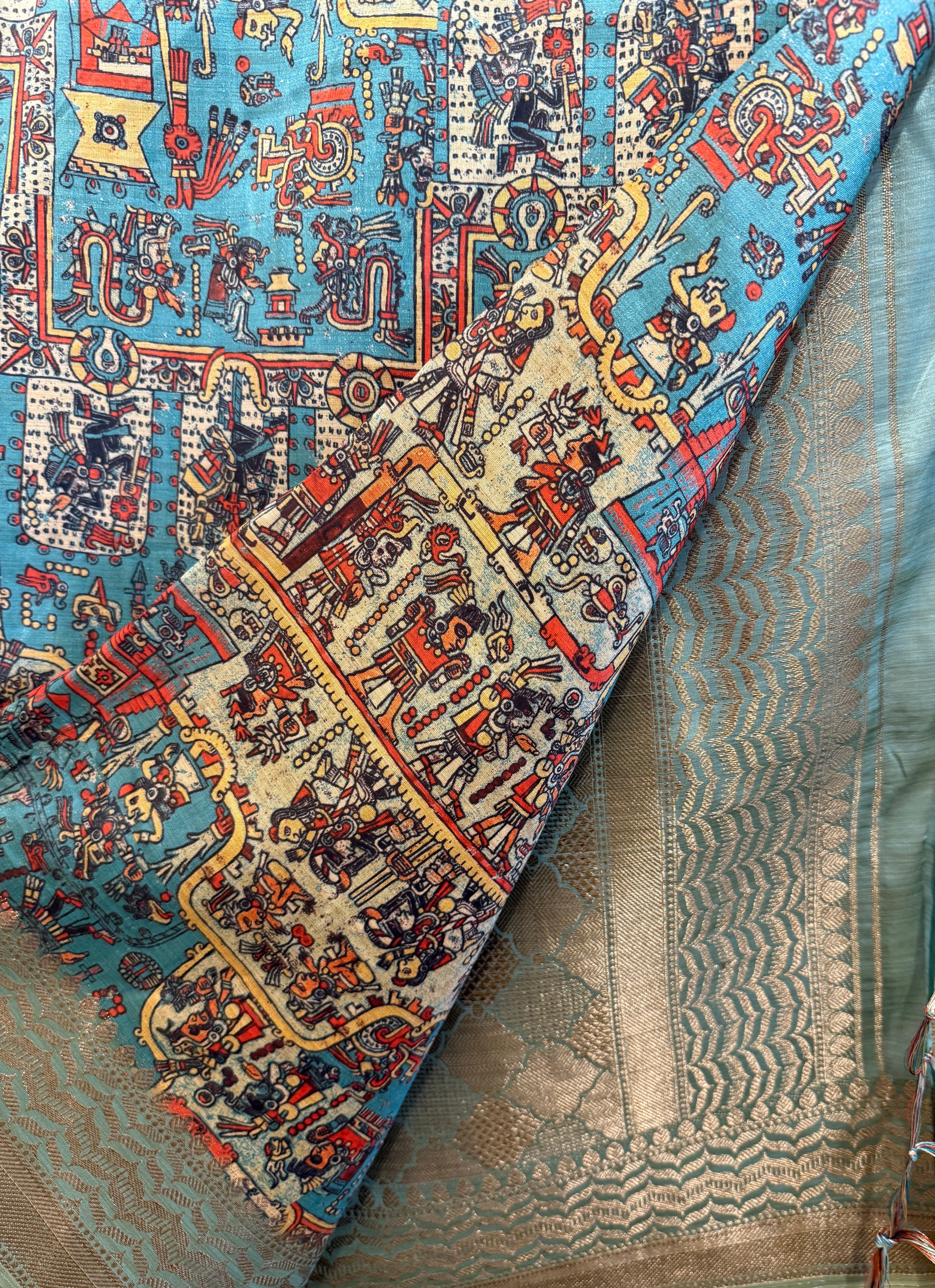 Royal Madhubani Muse Saree