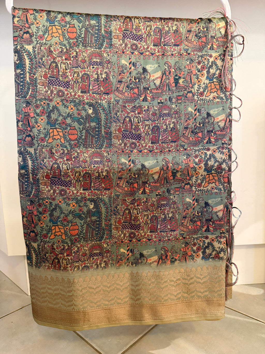 Royal Madhubani Muse Saree