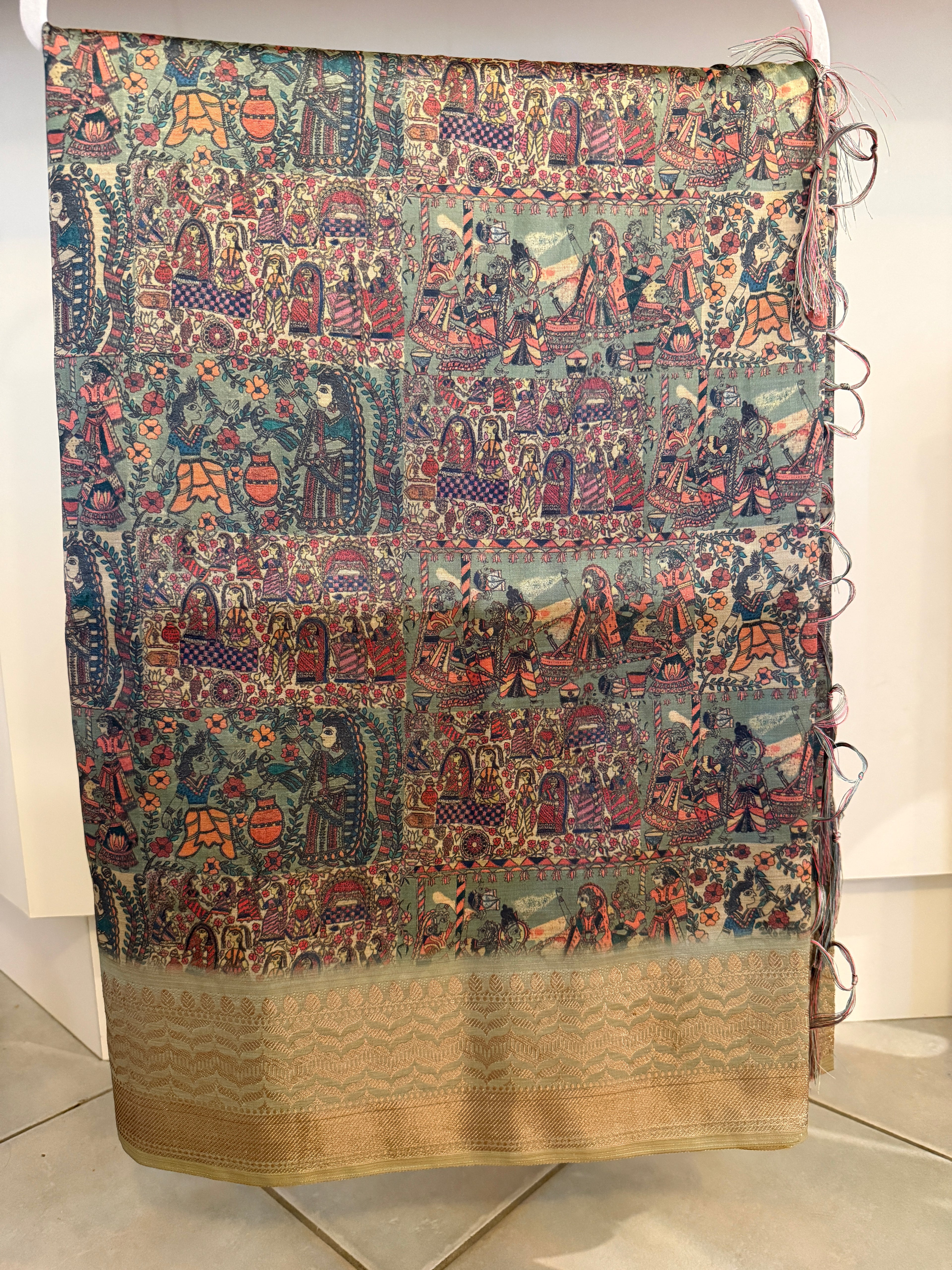 Royal Madhubani Muse Saree