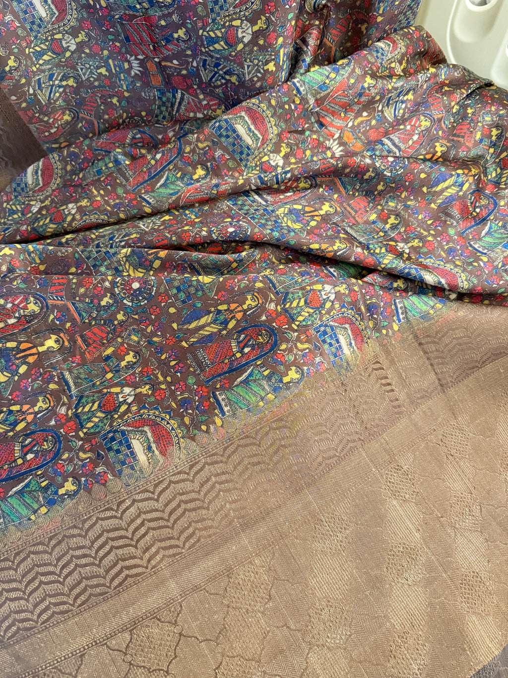 Royal Madhubani Muse Saree