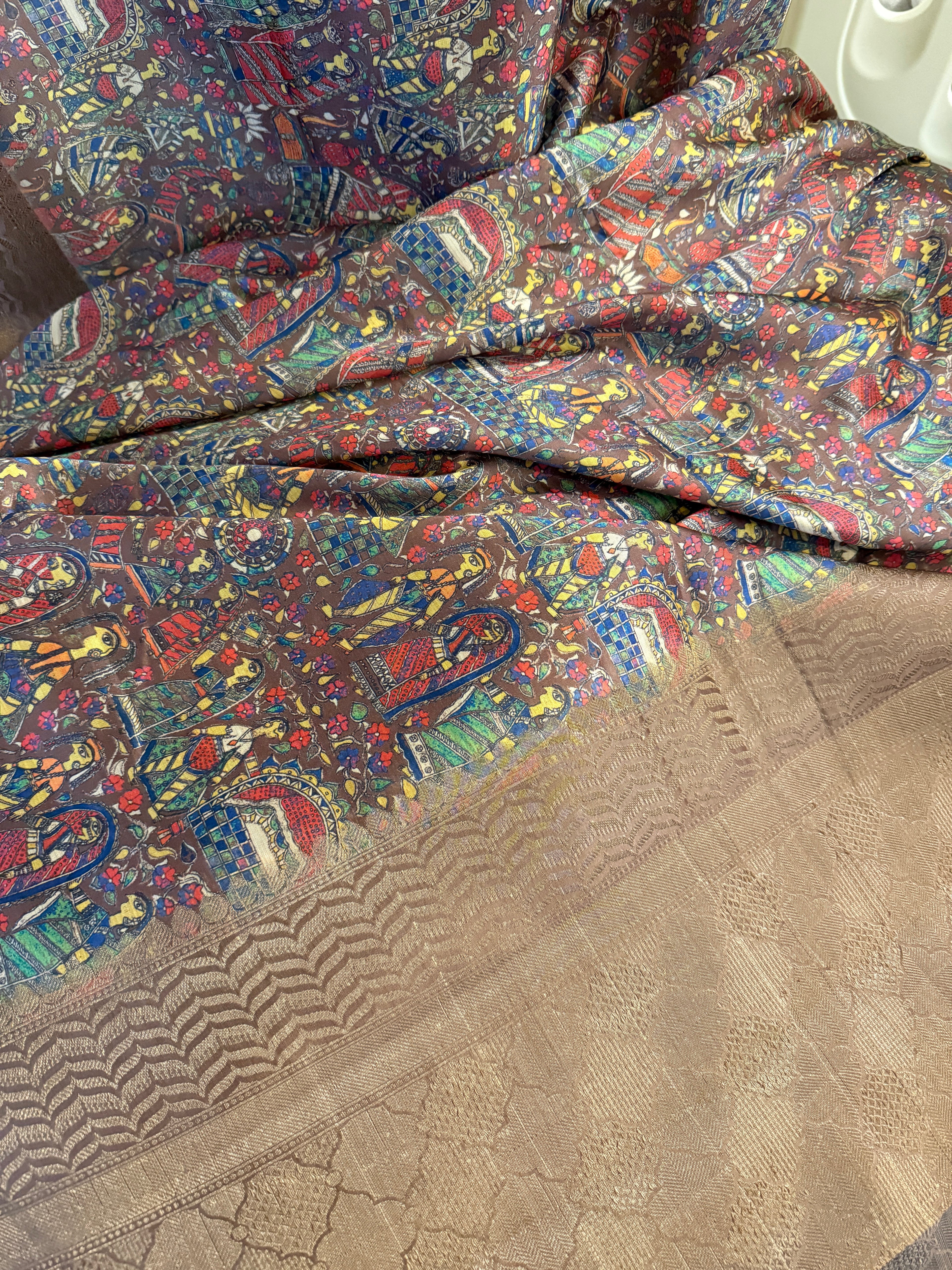 Royal Madhubani Muse Saree