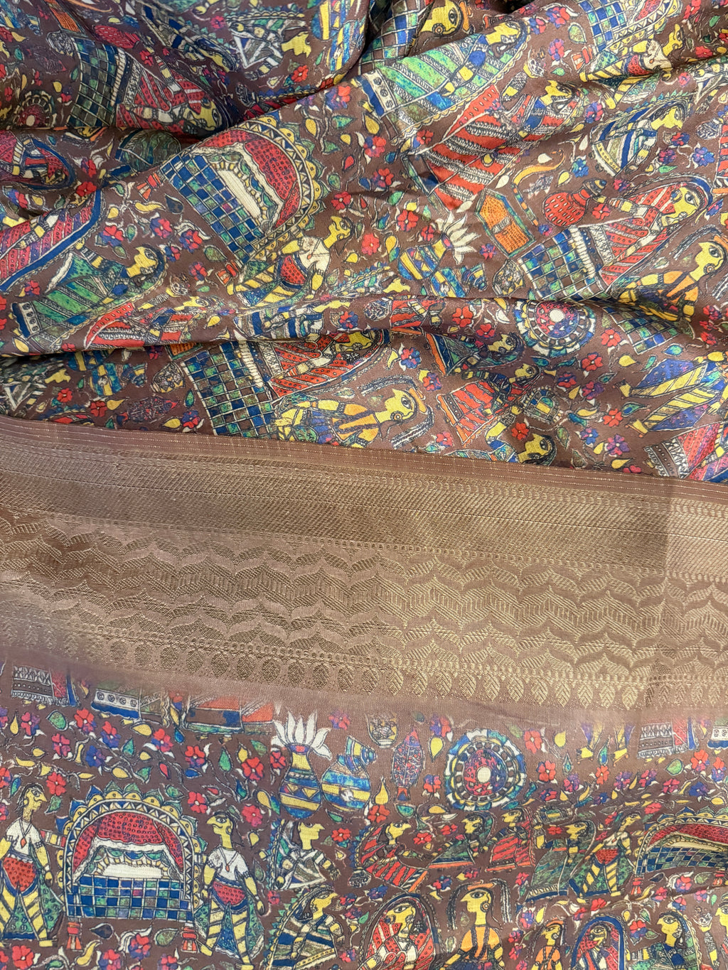 Royal Madhubani Muse Saree