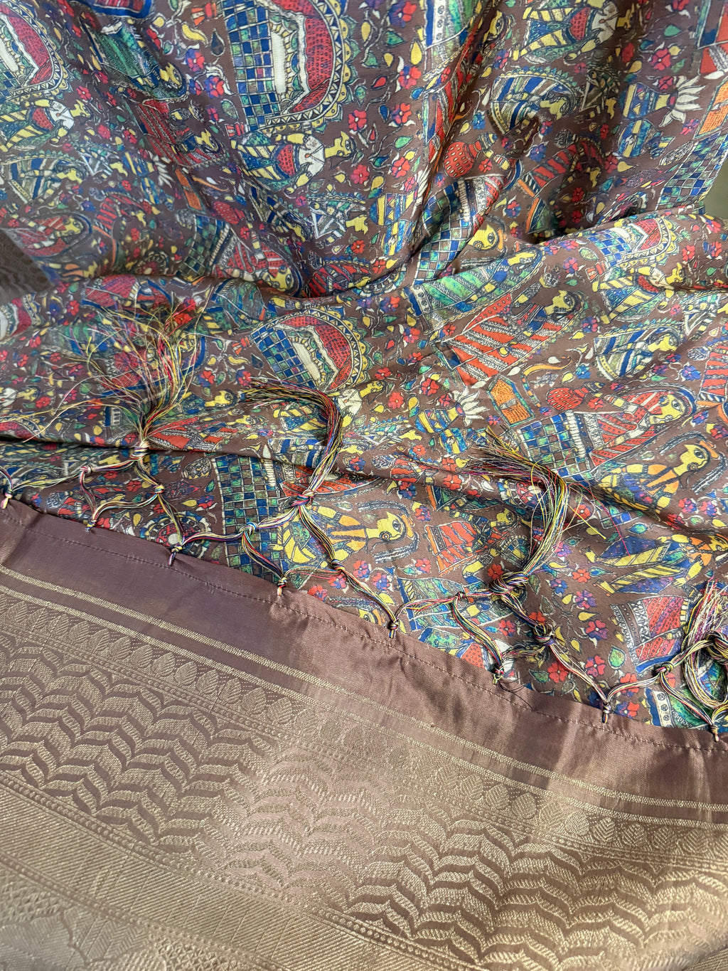 Royal Madhubani Muse Saree