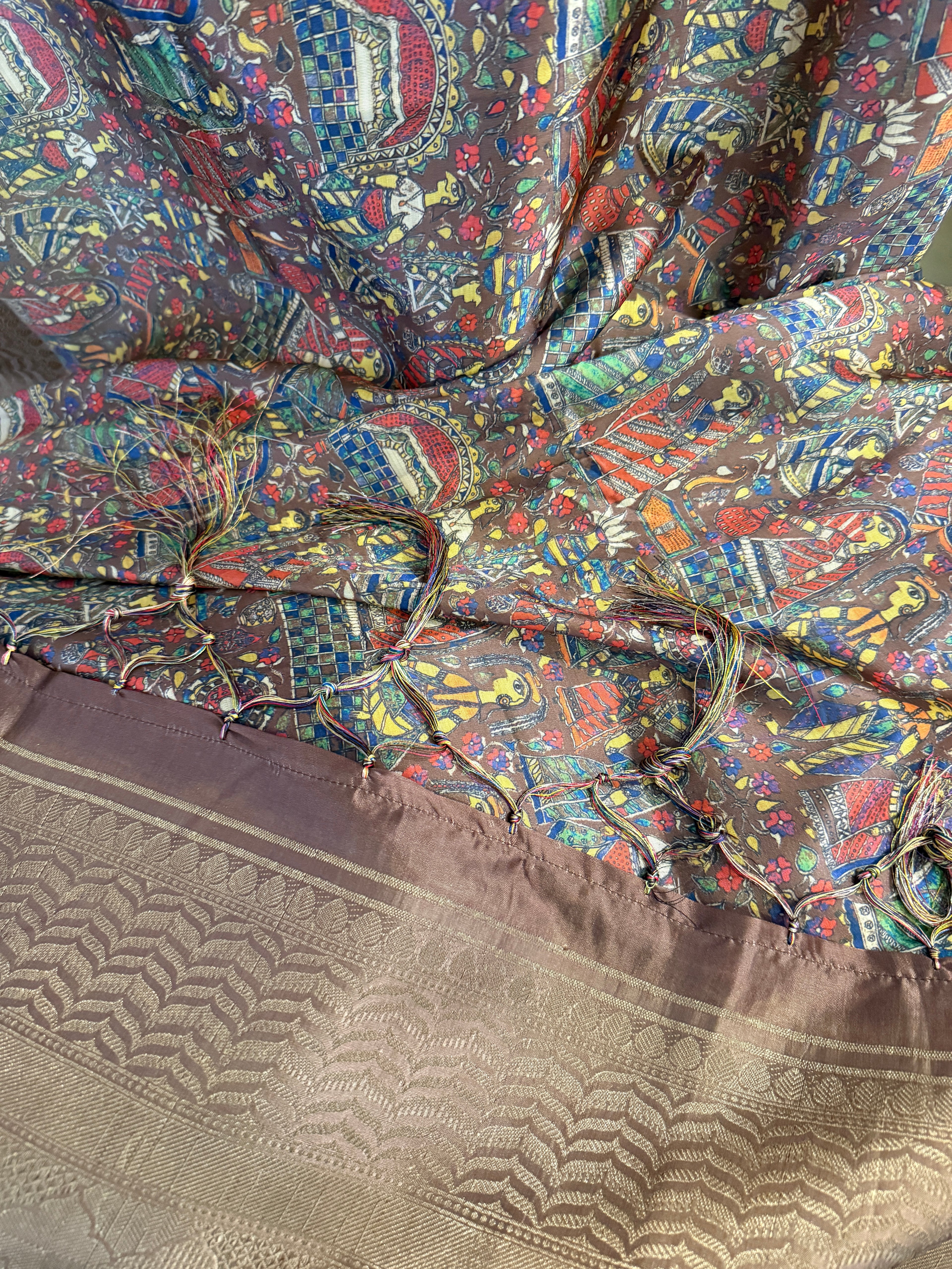 Royal Madhubani Muse Saree