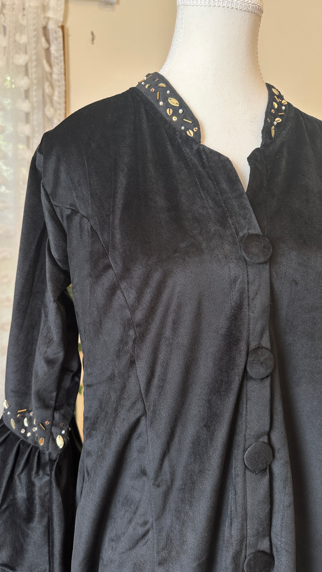 Shab-E-Rang — Black Suede Velvet Co-Ord Set