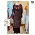 Midnight Paisley Pashmina Semi-Stitched Suit Set