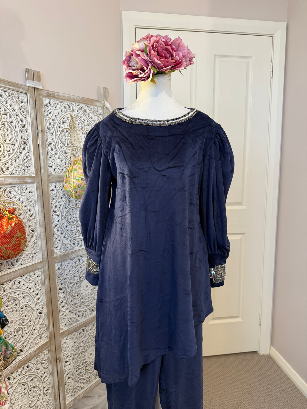 Midnight Muse Suede Velvet Co-Ord Set