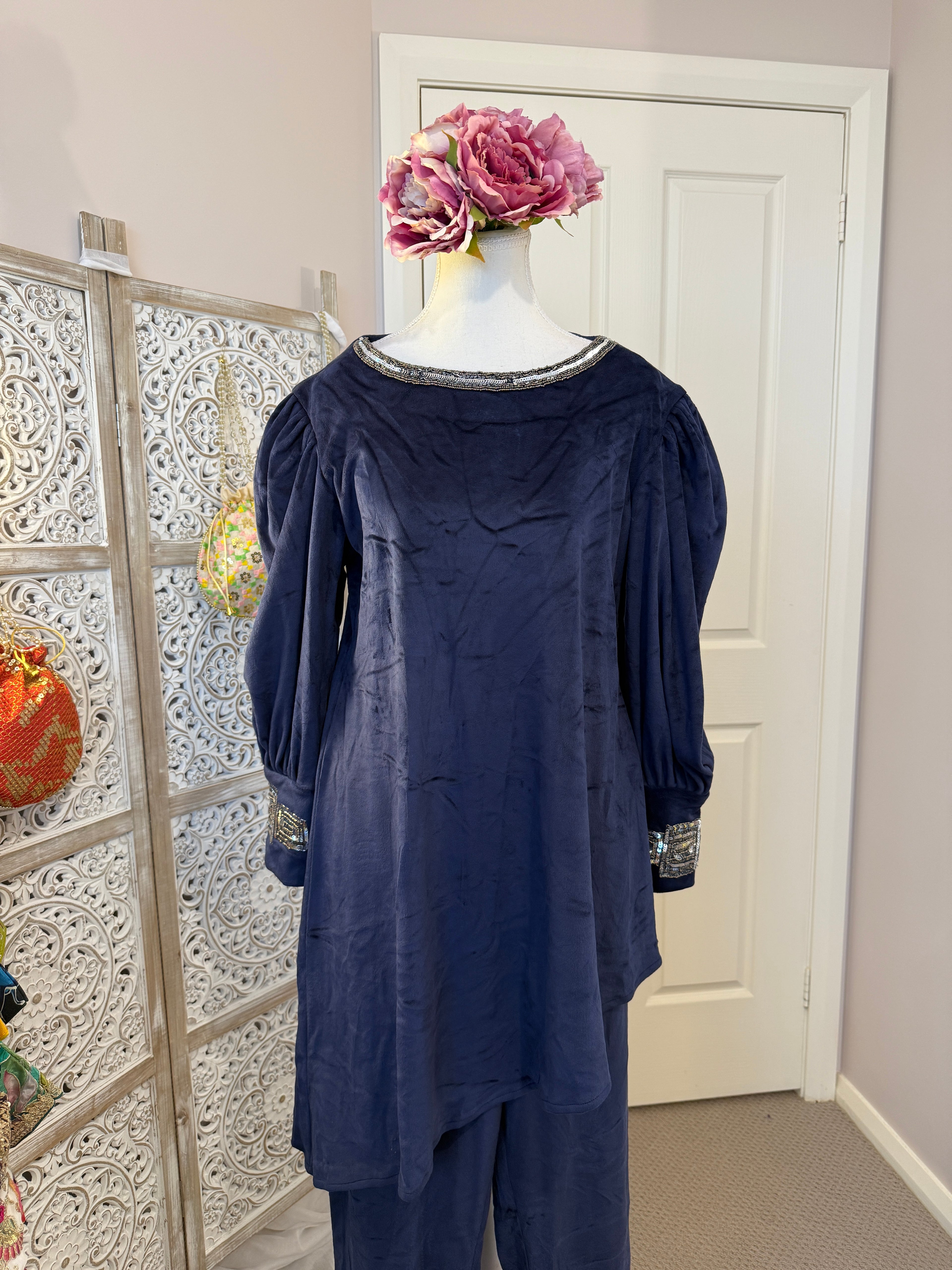 Midnight Muse Suede Velvet Co-Ord Set